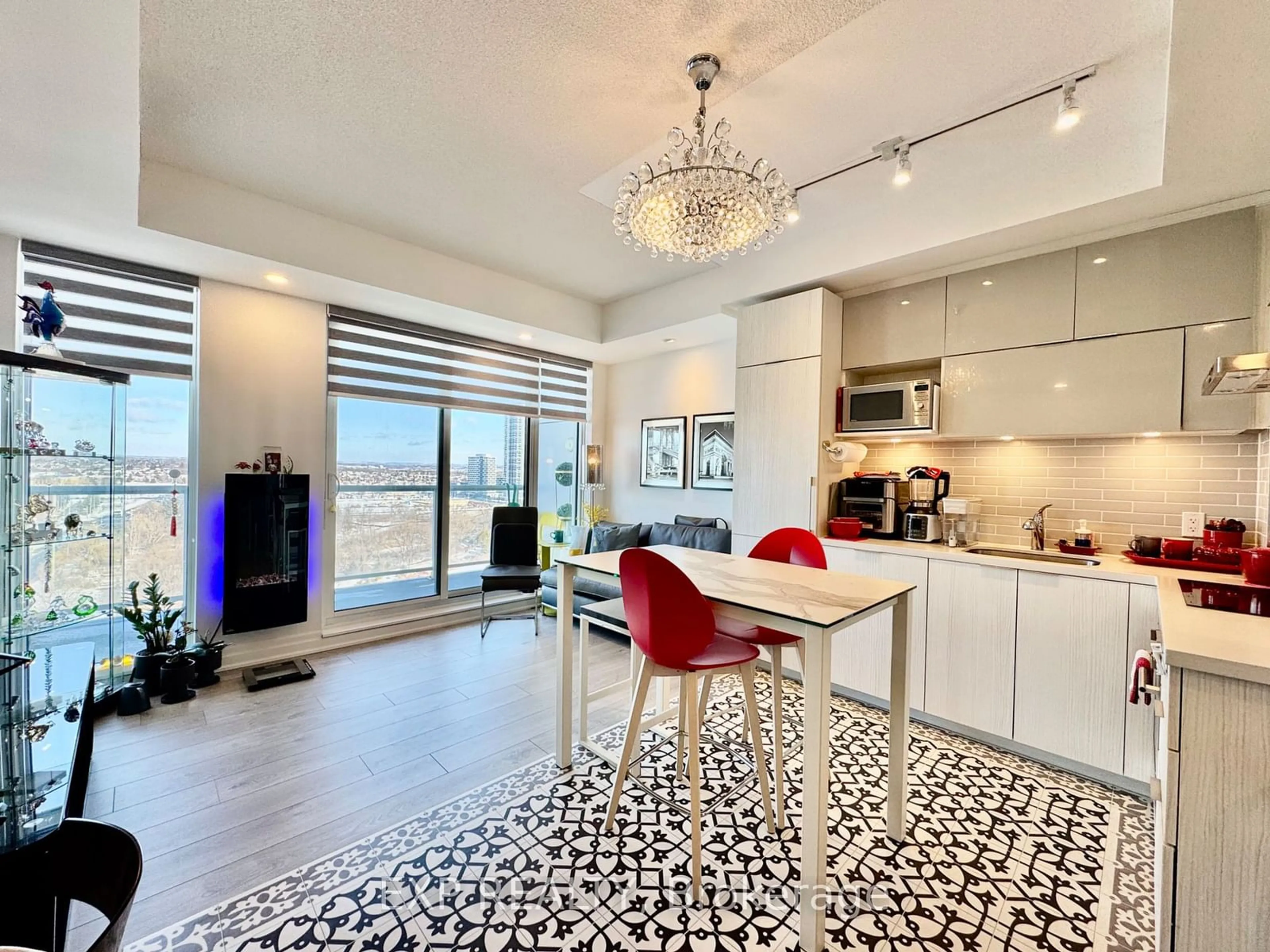 Open concept kitchen, ceramic/tile floor for 10 Rouge Valley Dr #1403A, Markham Ontario L6G 0G9