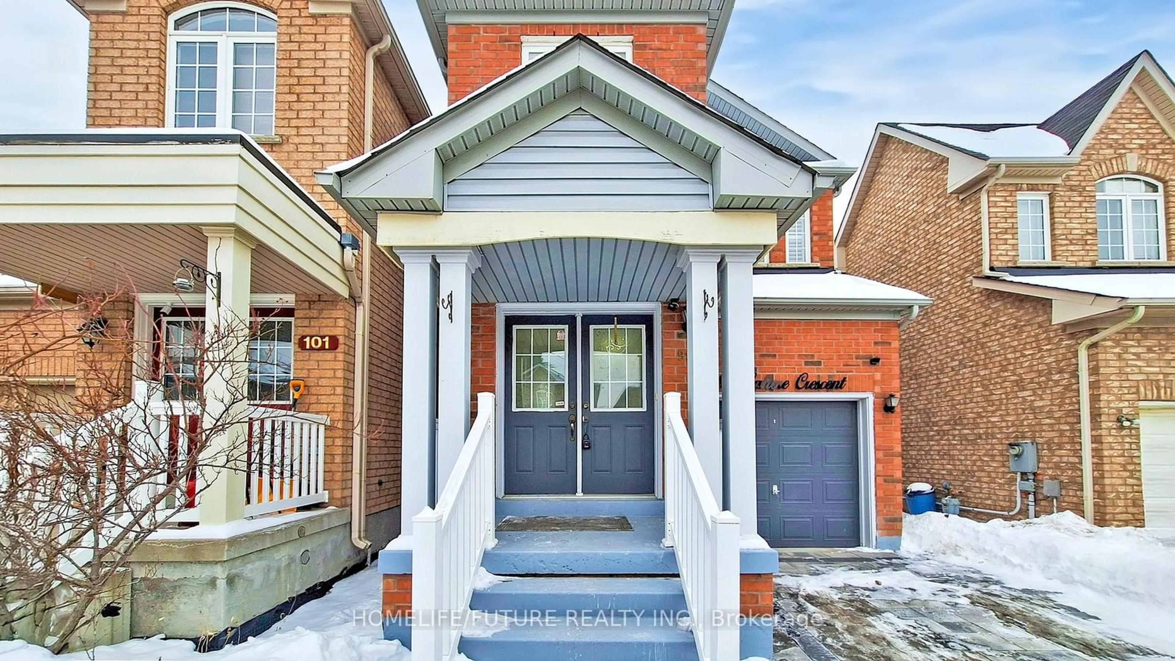 Home with brick exterior material, street for 99 Lahore Cres, Markham Ontario L3S 0A7