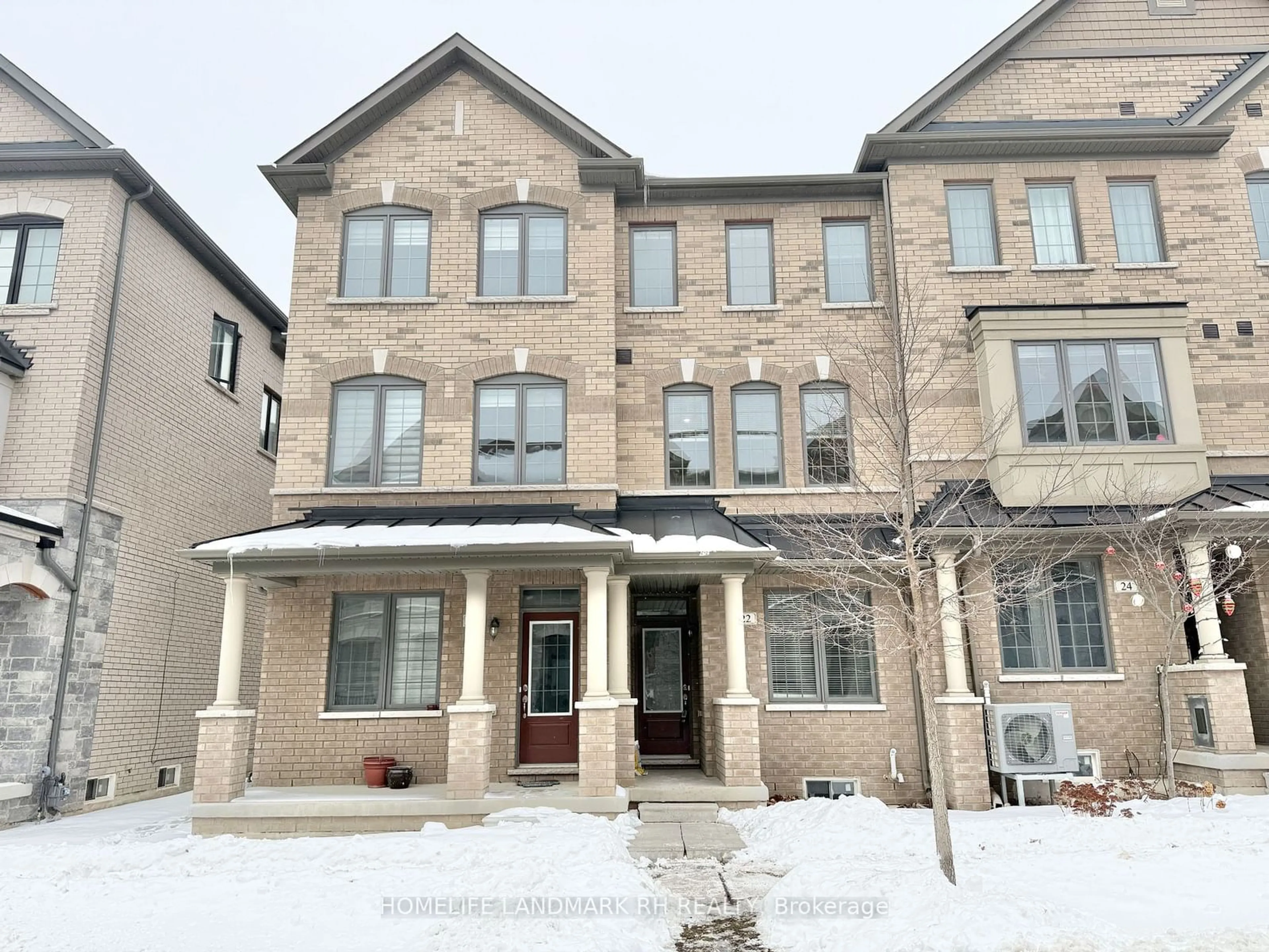 Home with brick exterior material, street for 22 Robert Joffre Leet Ave, Markham Ontario L6B 1P8