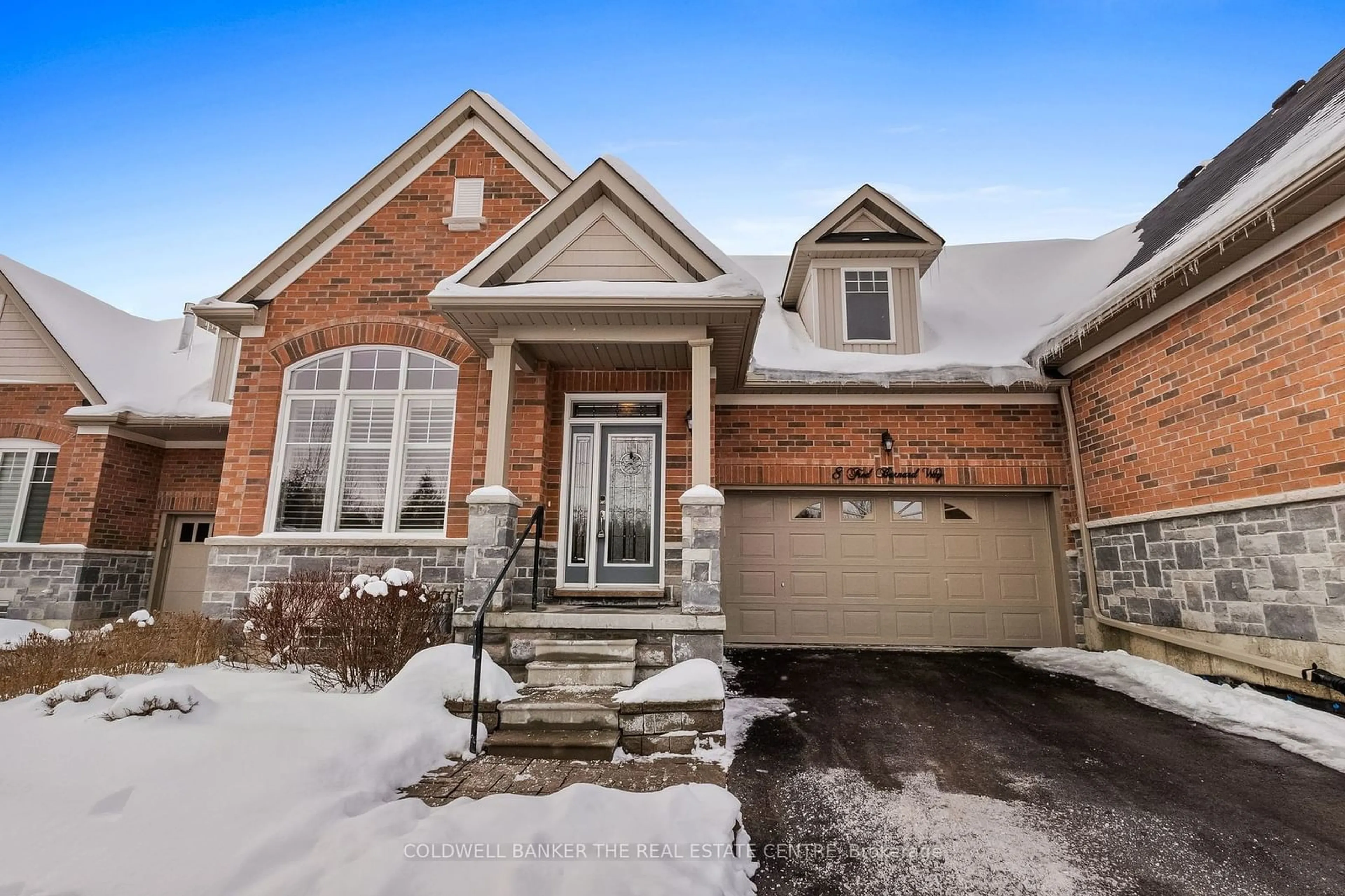 Home with brick exterior material, street for 8 Fred Barnard Way #8F, Uxbridge Ontario L9P 1R1