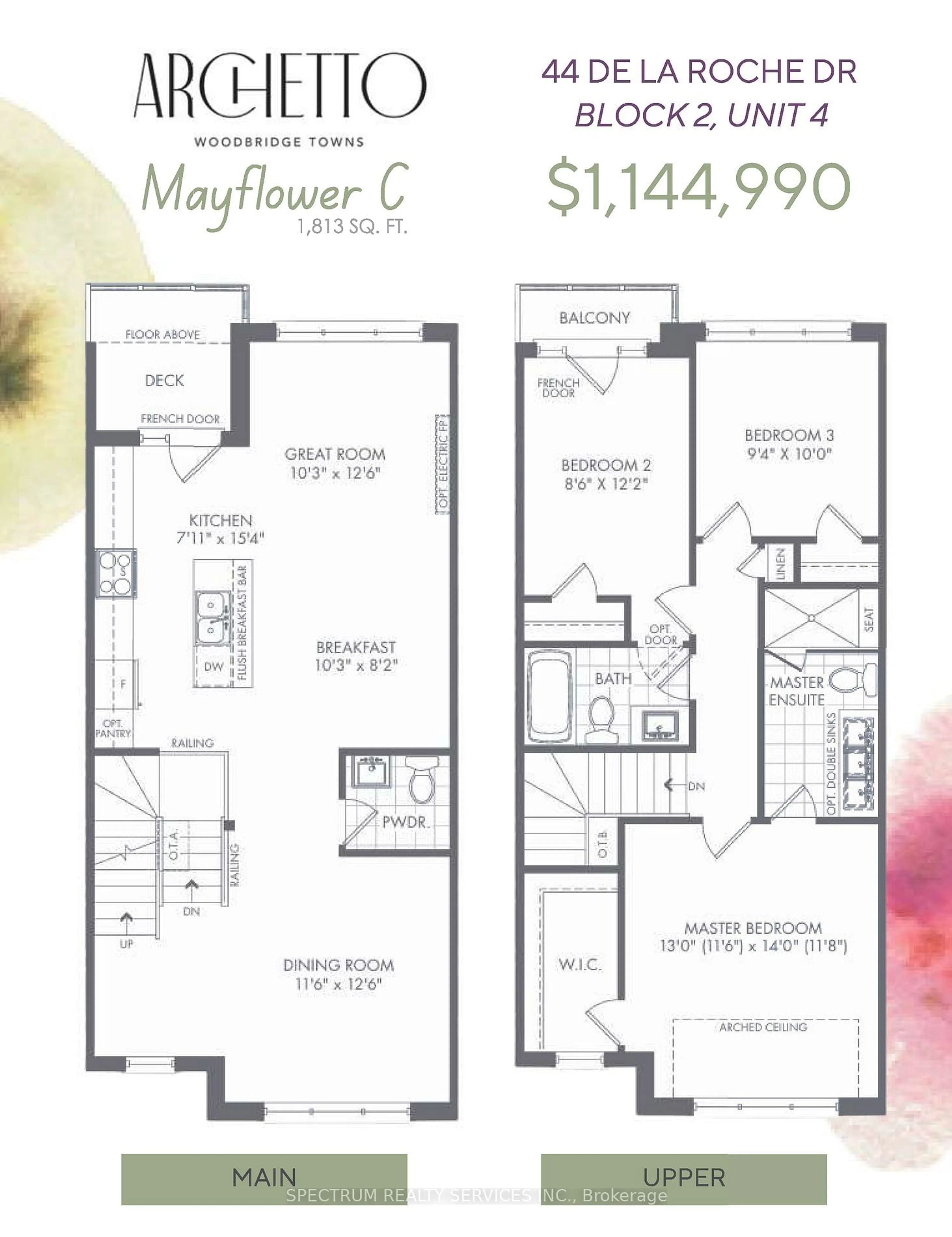 Floor plan for 44 De La Roche Dr, Vaughan Ontario L4H 5G4