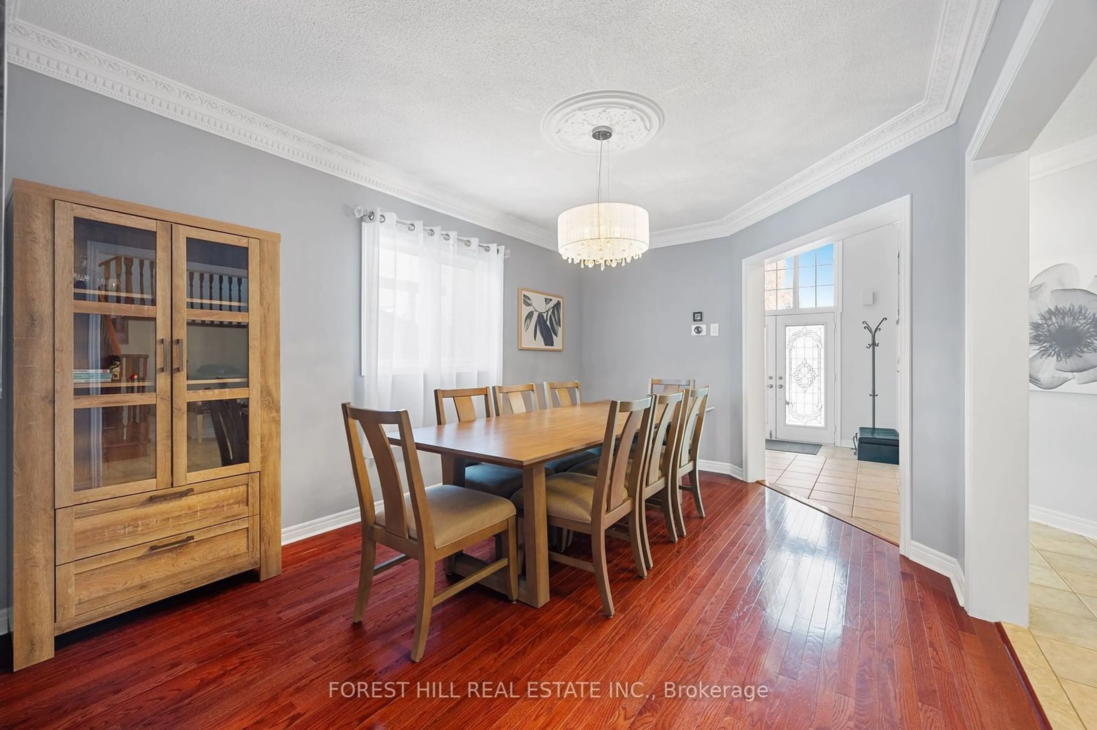 Dining room, wood/laminate floor for 34 Regal Pine Crt, Vaughan Ontario L6A 2M5