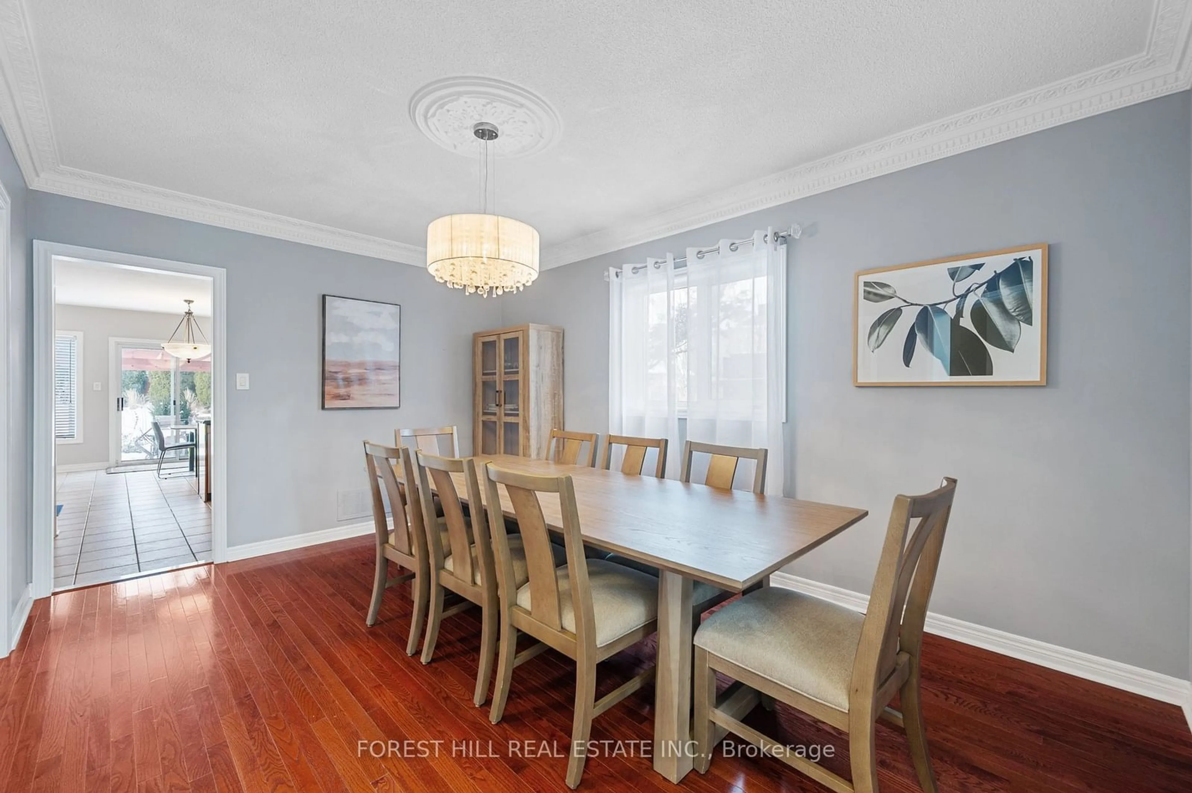 Dining room, wood/laminate floor for 34 Regal Pine Crt, Vaughan Ontario L6A 2M5