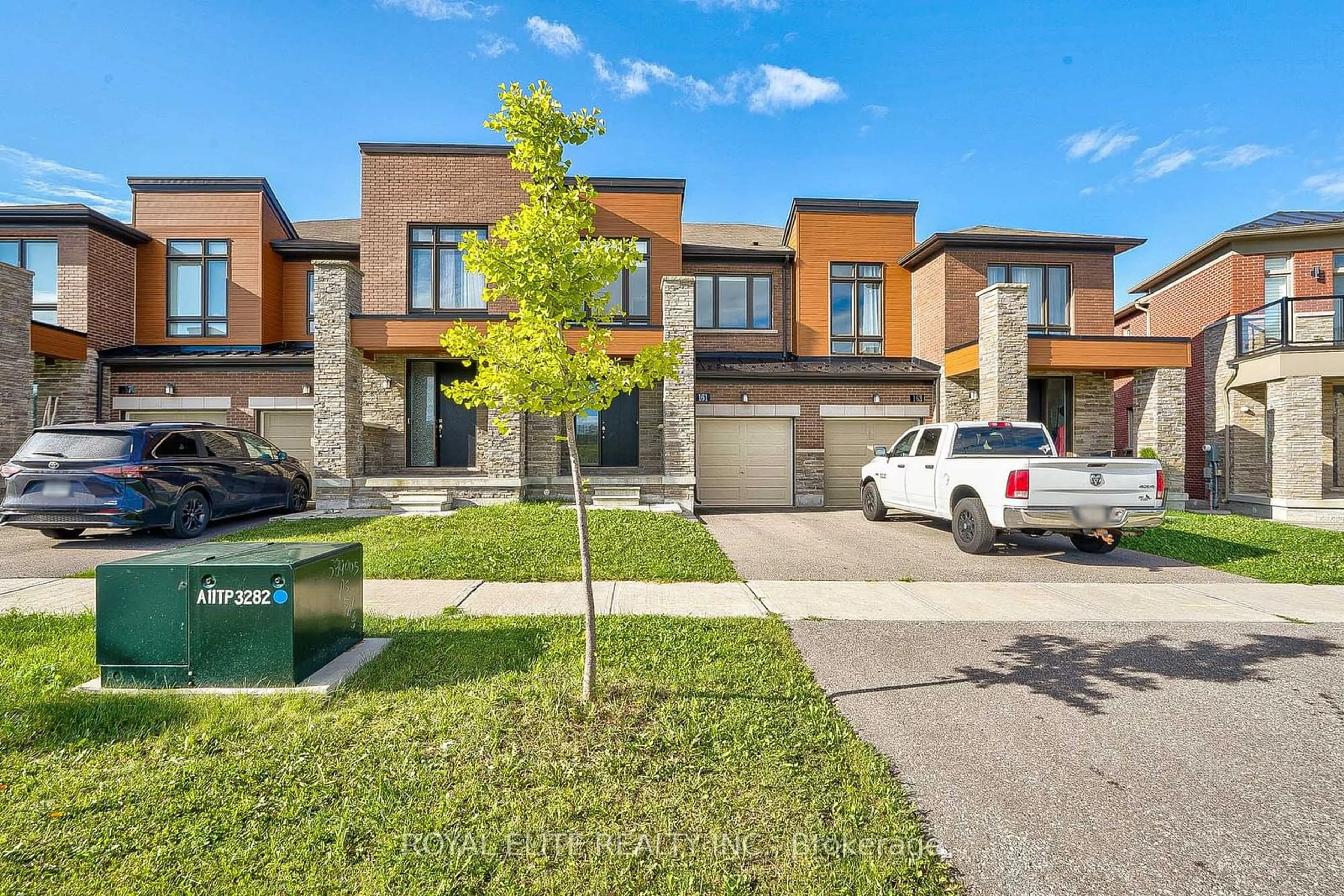 Home with brick exterior material, street for 161 Badgerow Way, Aurora Ontario L4G 0Z5