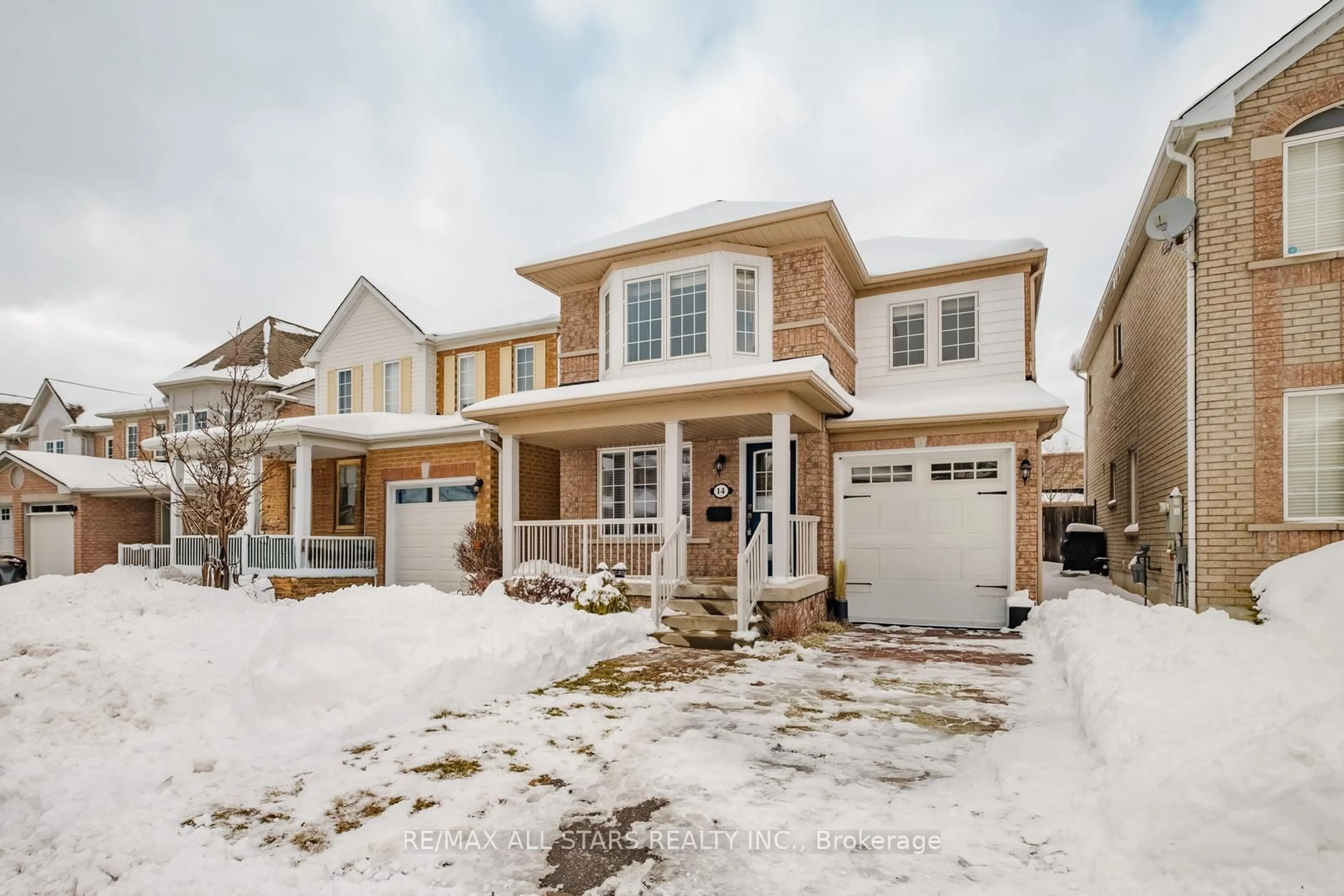 Home with brick exterior material, street for 14 Bloomsbury Rd, Markham Ontario L6E 1R9