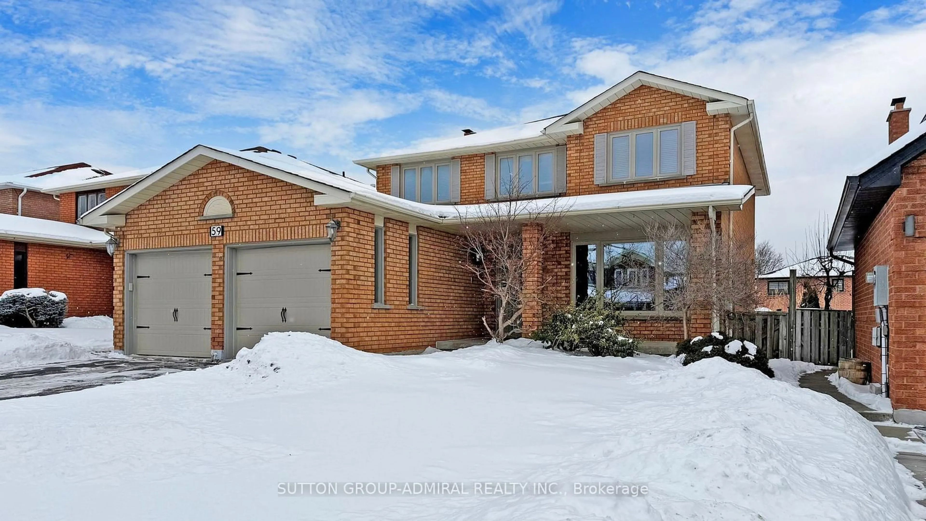 Home with brick exterior material, street for 59 Foxhill Dr, Vaughan Ontario L6A 1K1