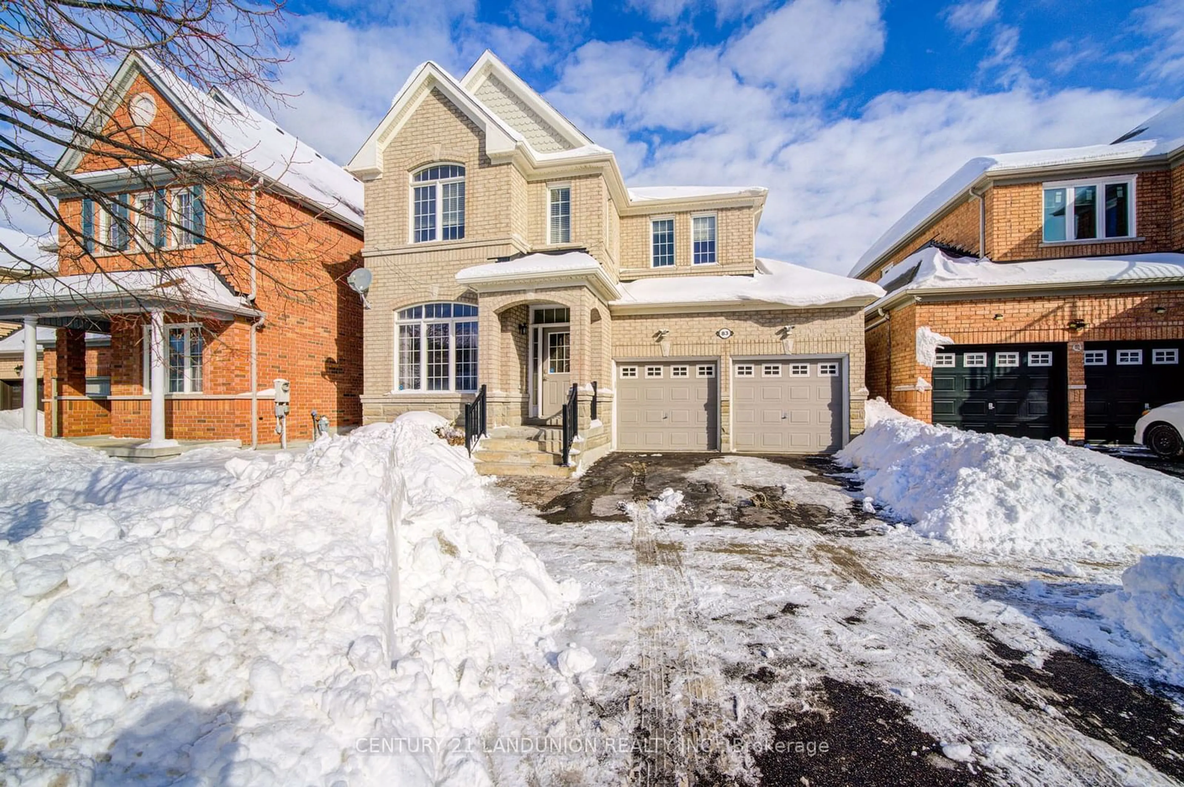 Home with brick exterior material, street for 83 Stonechurch Cres, Markham Ontario L6B 0H4