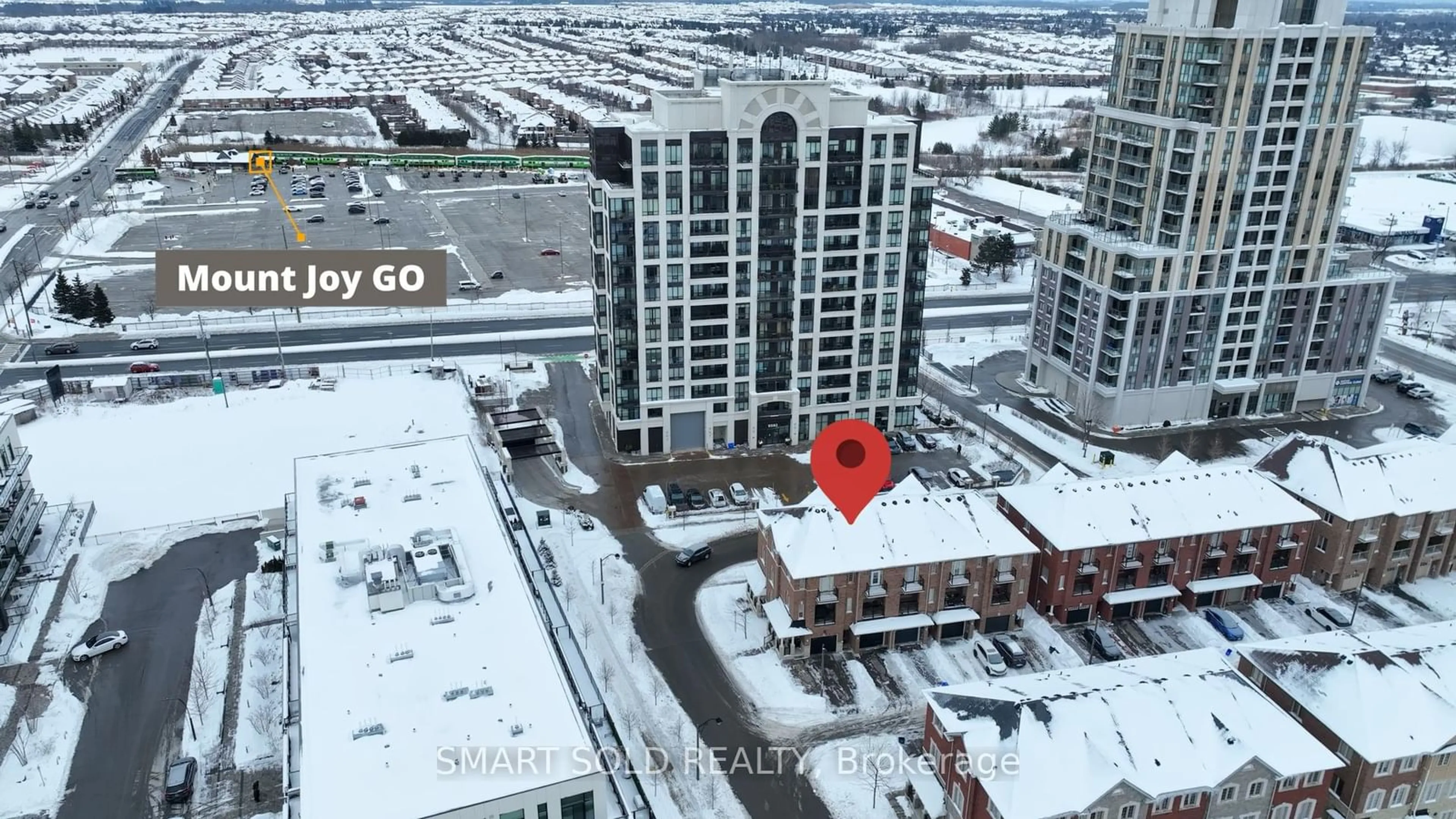 A pic from outside/outdoor area/front of a property/back of a property/a pic from drone, city buildings view from balcony for 52 Orca Dr, Markham Ontario L6E 0R6