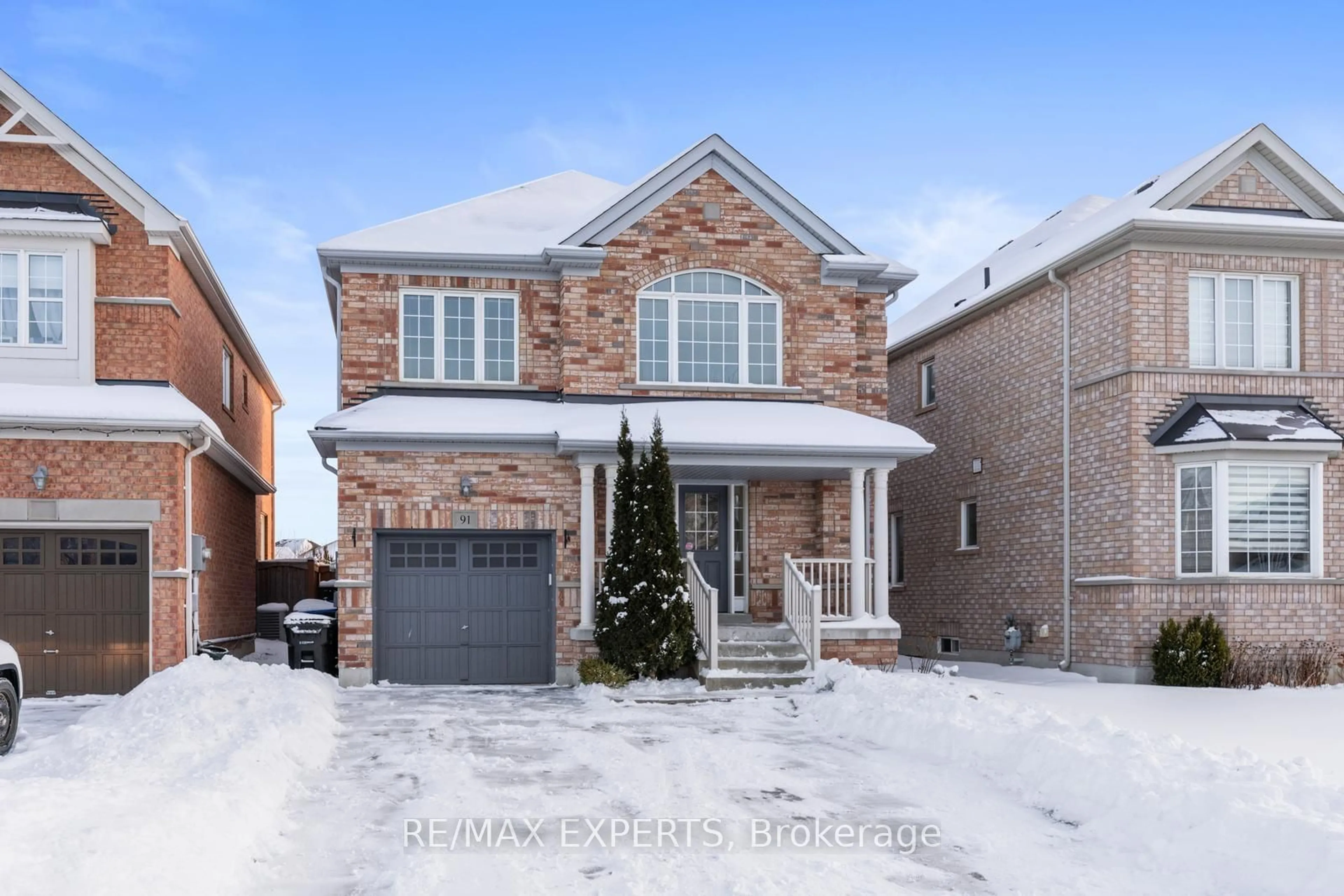 Home with brick exterior material, street for 91 Cousteau Dr, Bradford West Gwillimbury Ontario L3Z 0H8