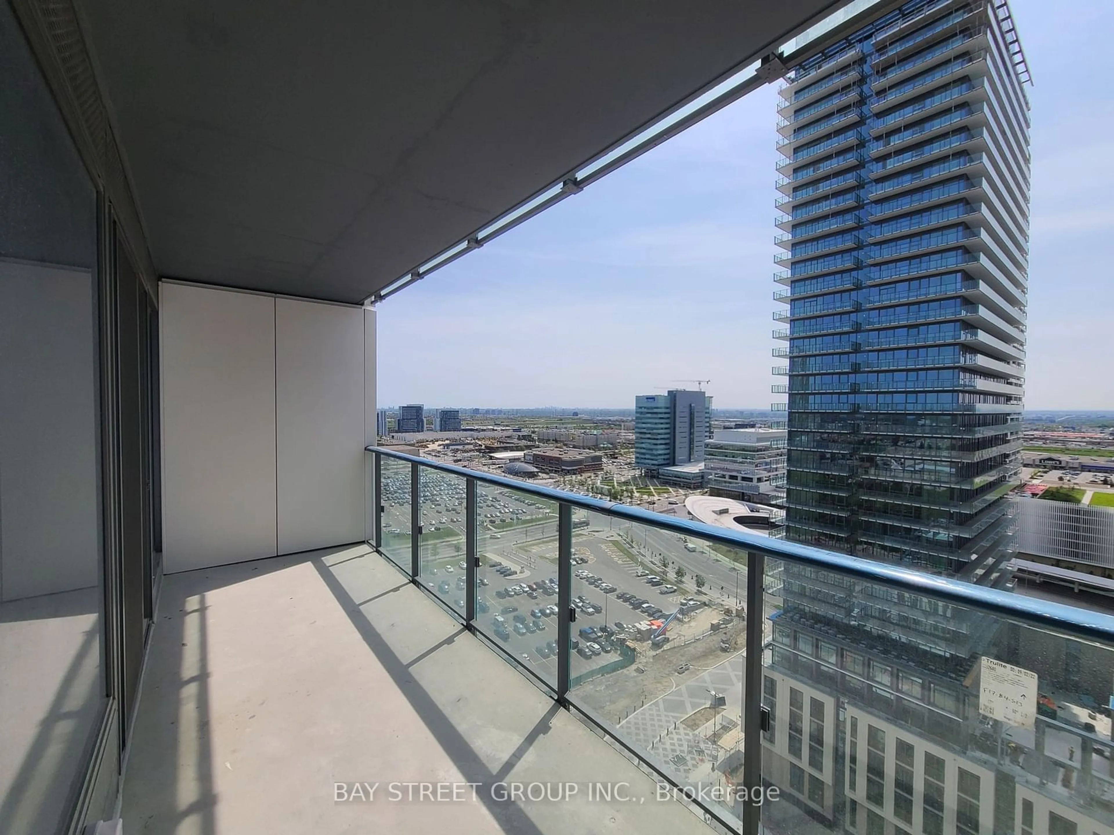 Balcony in the apartment, city buildings view from balcony for 7890 Jane St #2005, Vaughan Ontario L4K 0K9