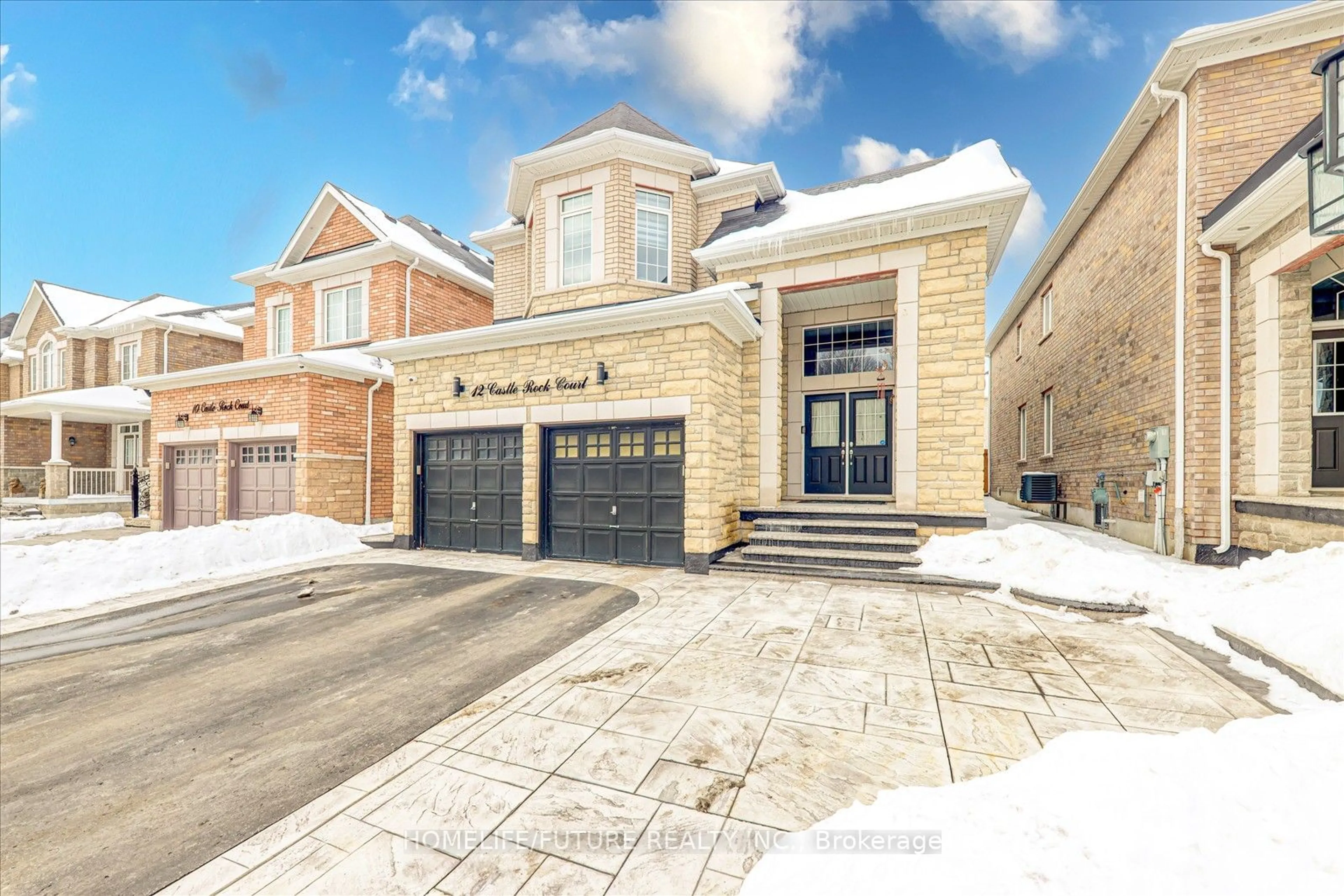 Home with brick exterior material, street for 12 Castle Rock Crt, Markham Ontario L3S 0C8