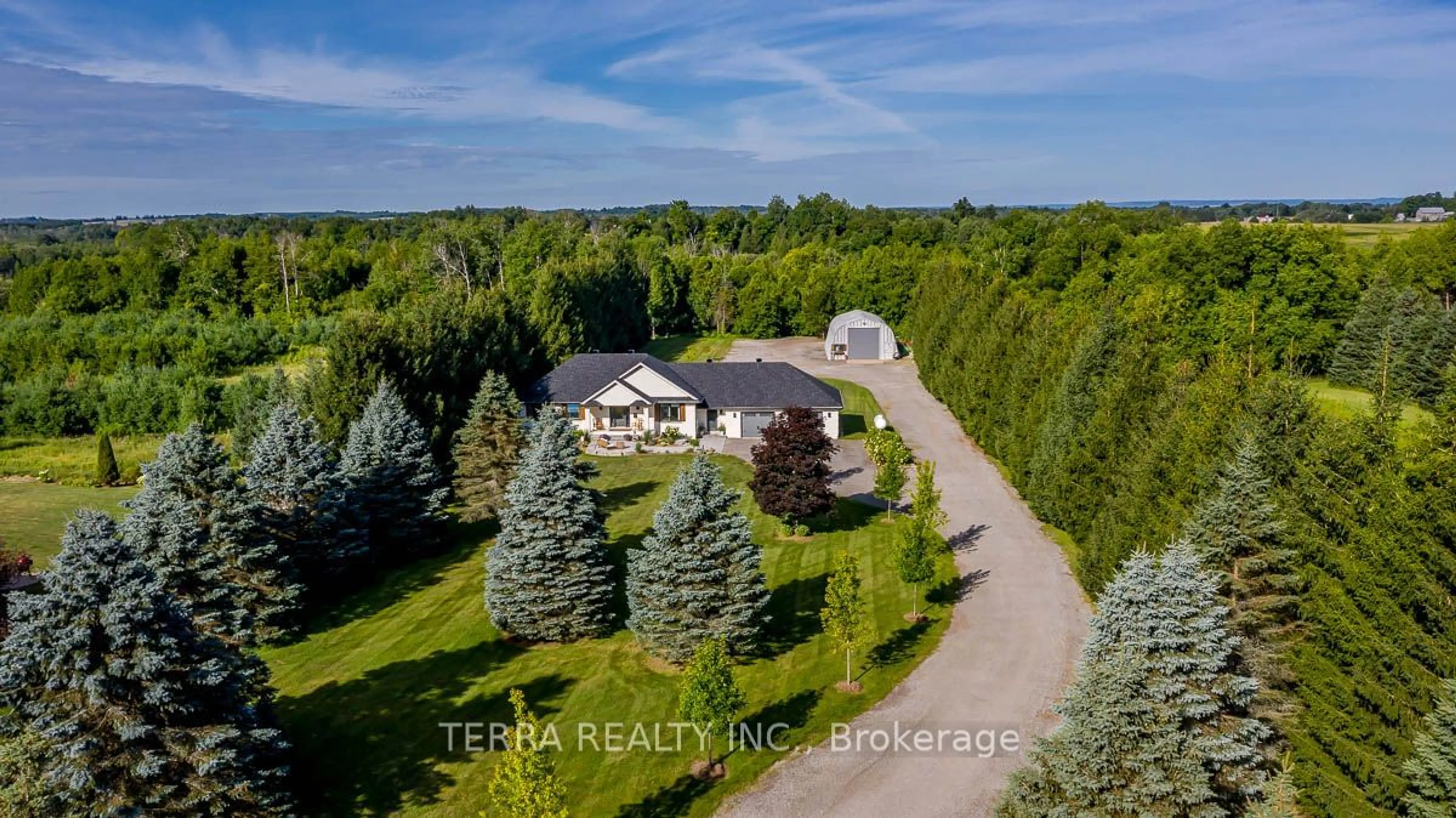 A pic from outside/outdoor area/front of a property/back of a property/a pic from drone, unknown for 6770 6th Line, Essa Ontario L0L 1N0