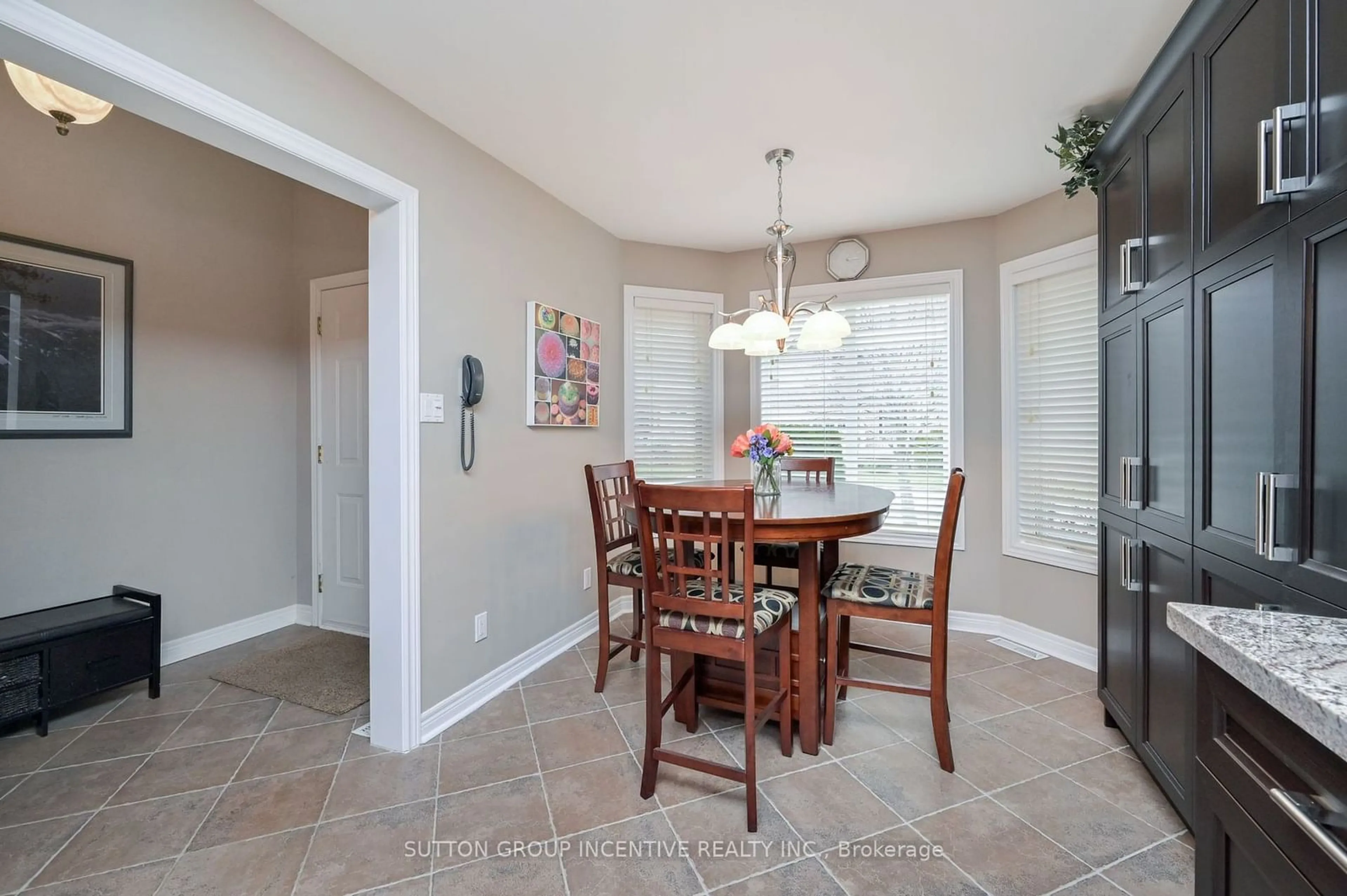 Dining room, ceramic/tile floor for 1 Artisan Lane, New Tecumseth Ontario L9R 2E9