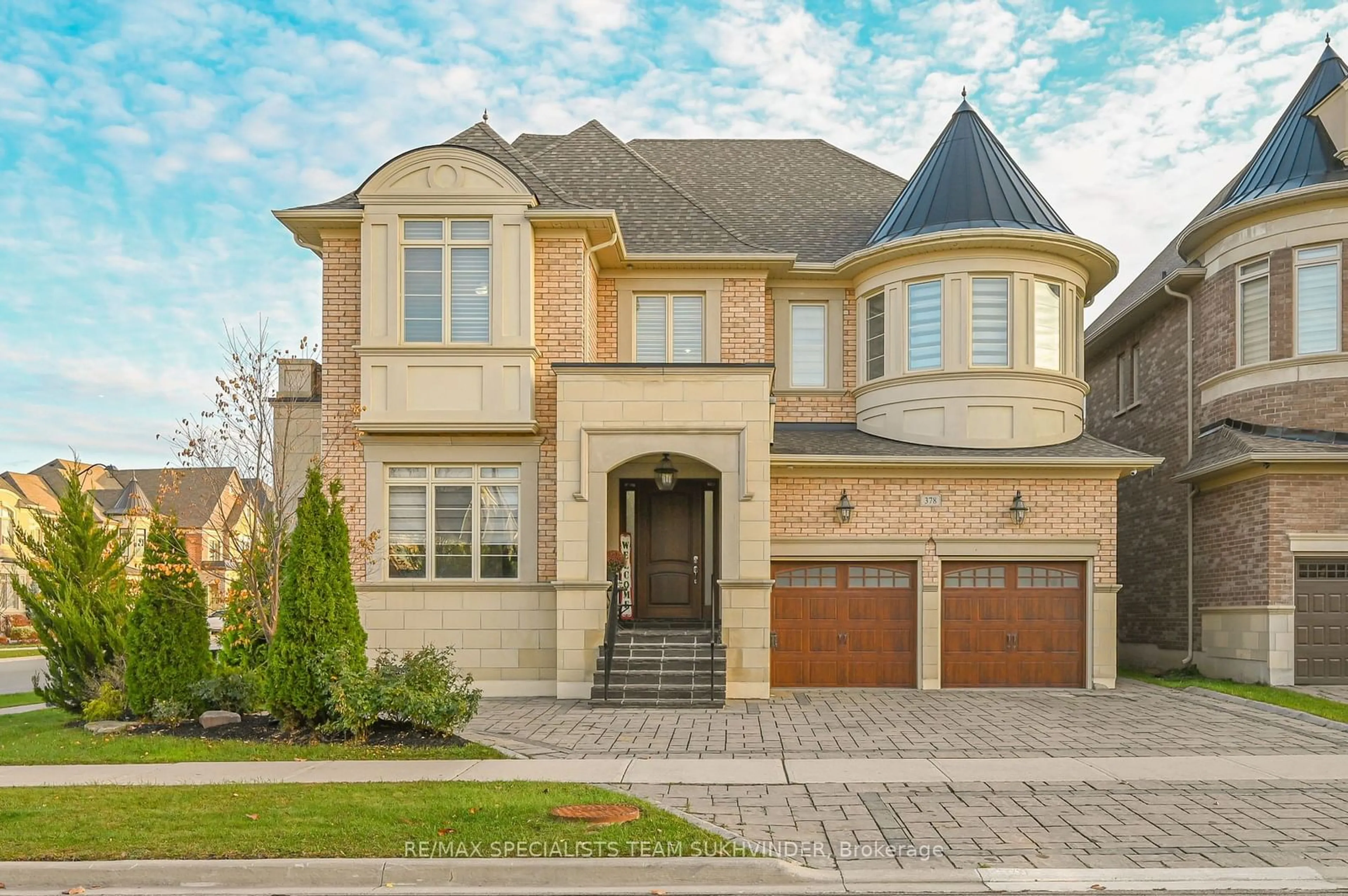 Home with brick exterior material, street for 378 Woodgate Pines Dr, Vaughan Ontario L4H 3N5