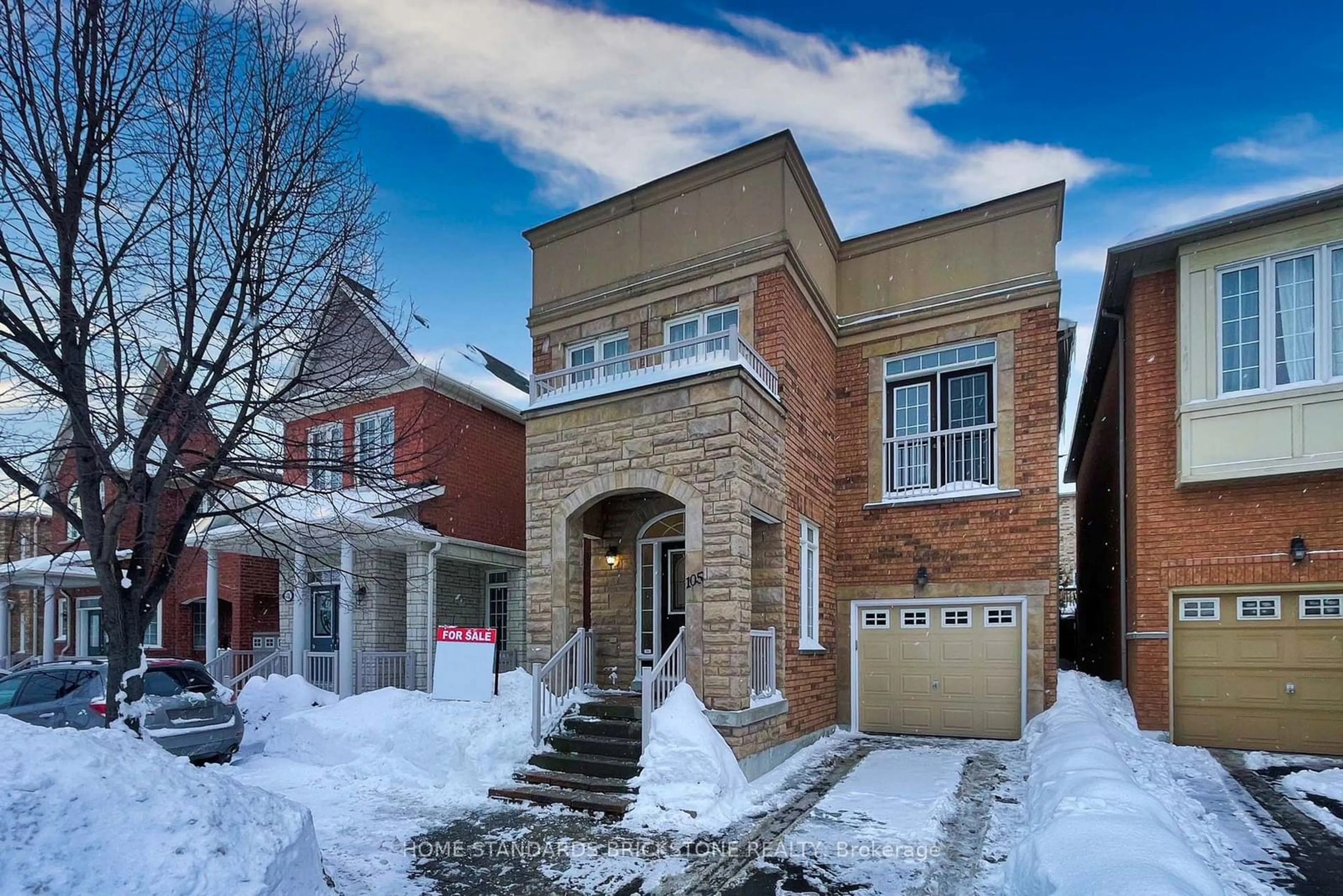 Home with brick exterior material, street for 105 Mintwood Rd, Vaughan Ontario L4J 9K3