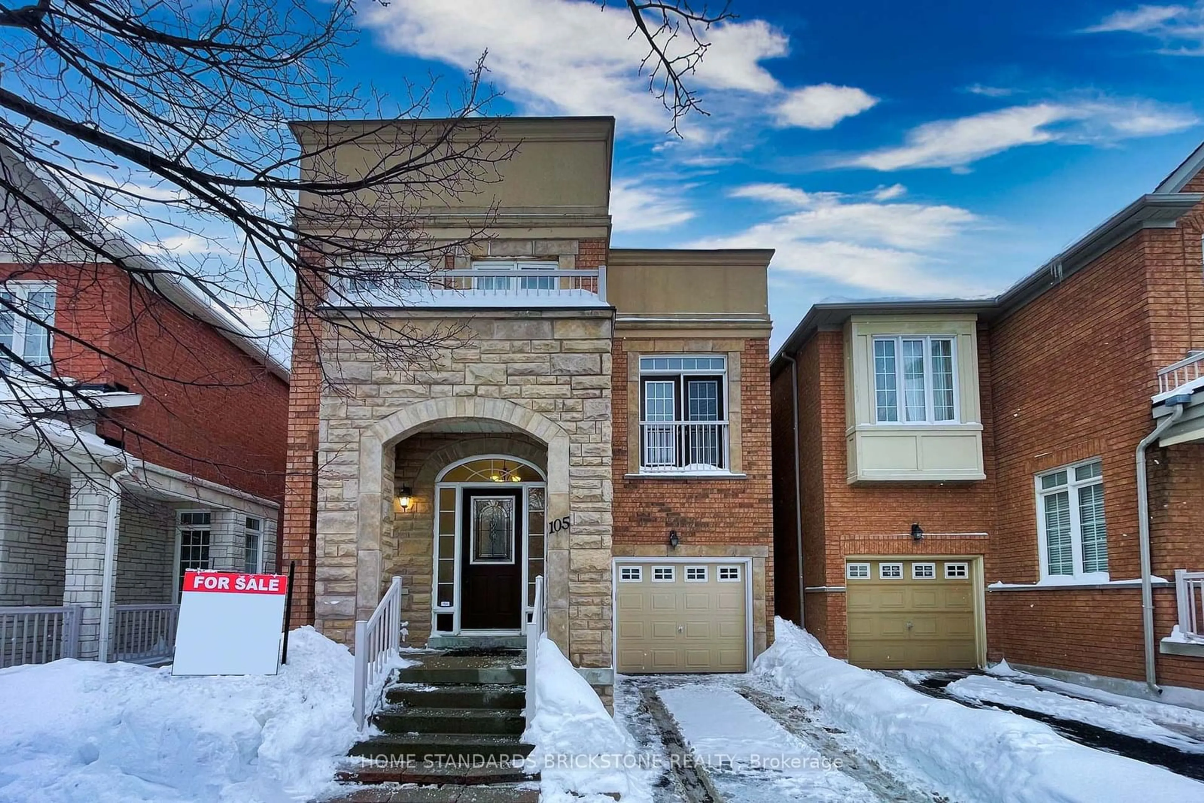 Home with brick exterior material, street for 105 Mintwood Rd, Vaughan Ontario L4J 9K3