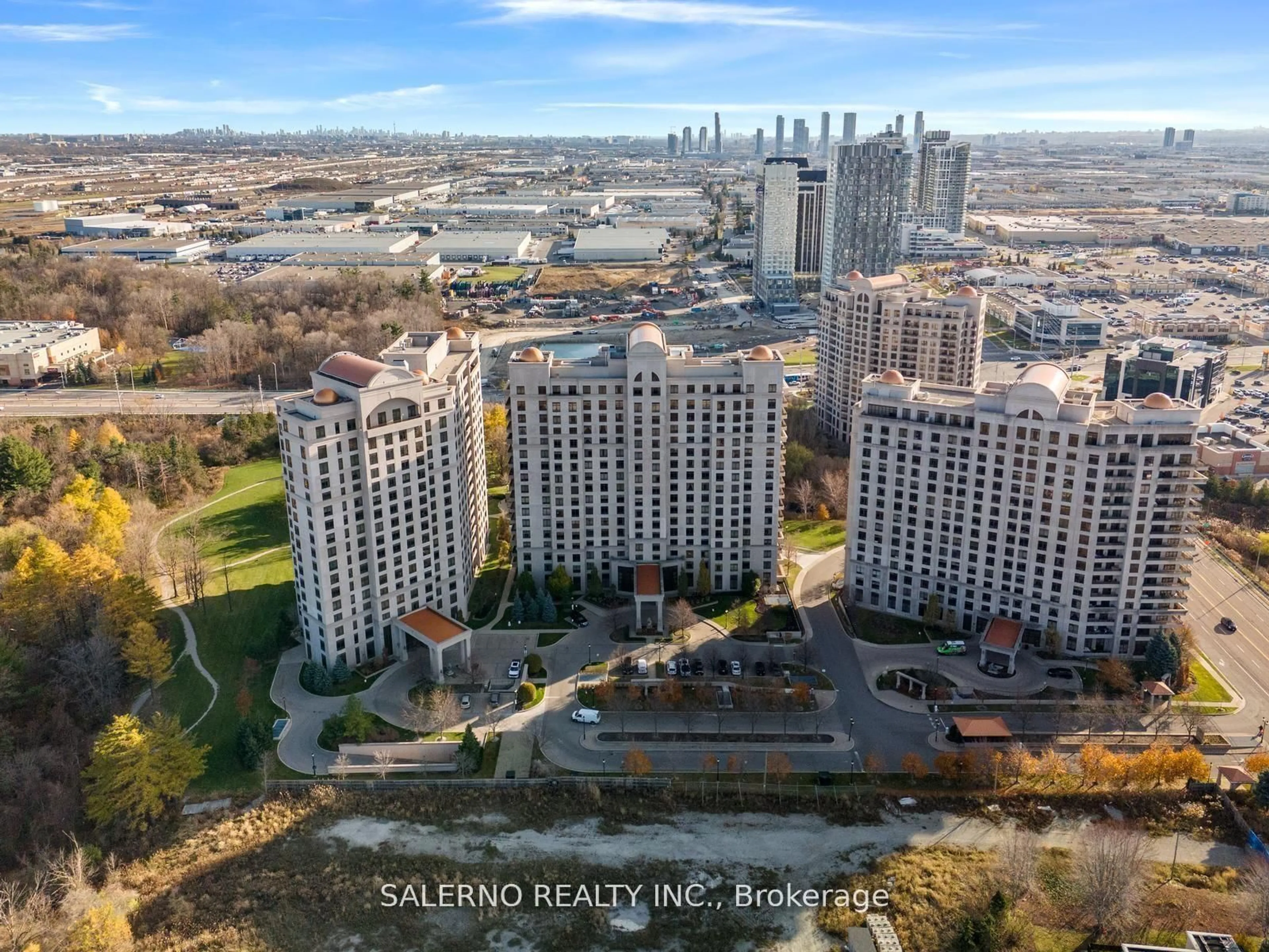 A pic from outside/outdoor area/front of a property/back of a property/a pic from drone, city buildings view from balcony for 9245 Jane St #402, Vaughan Ontario L6A 0J9