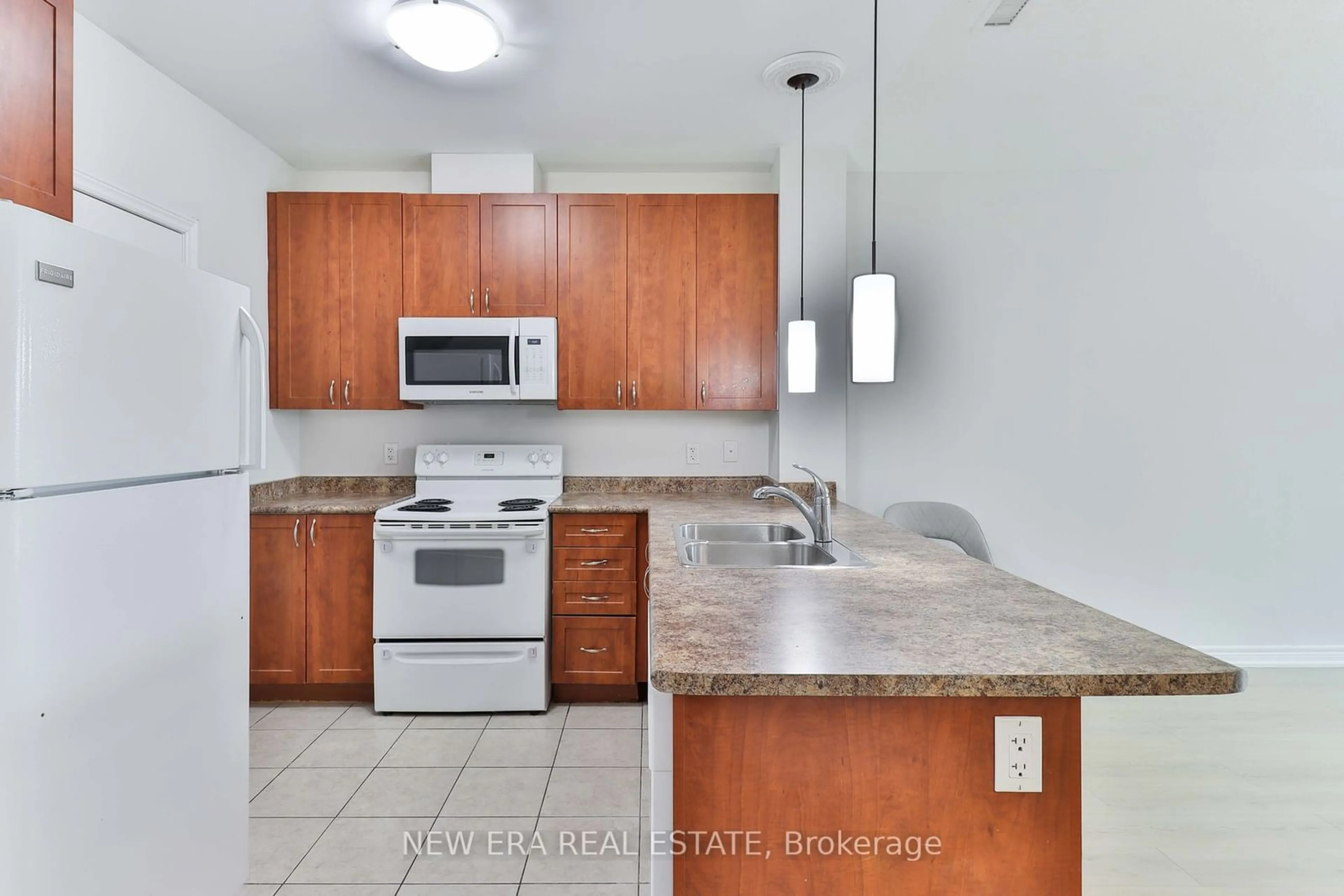 Standard kitchen, ceramic/tile floor for 7400 Markham Rd #320, Markham Ontario L3S 0B5