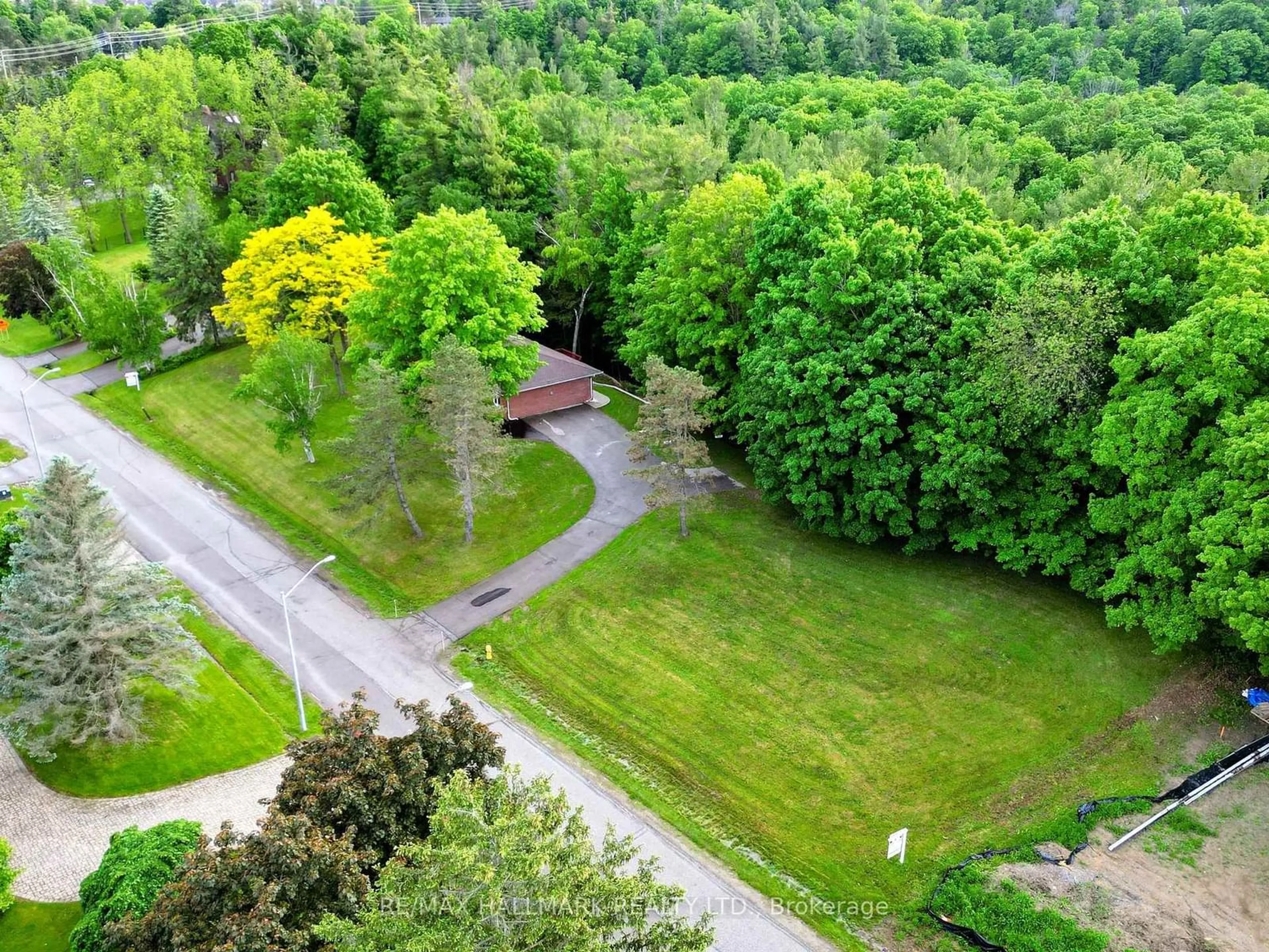 A pic from outside/outdoor area/front of a property/back of a property/a pic from drone, forest/trees view for 60 Kleins Ridge Rd, Vaughan Ontario L0J 1C0