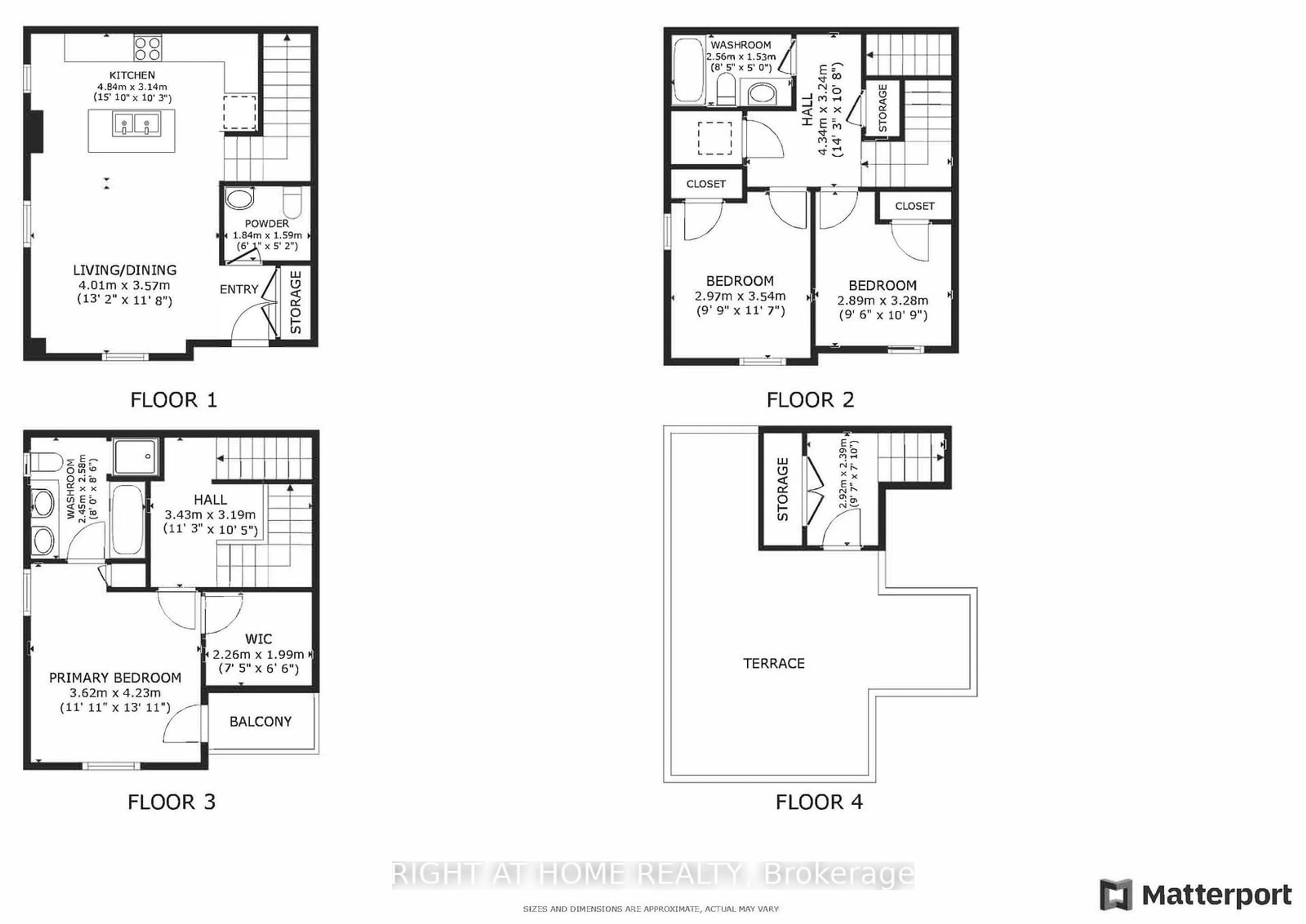 Floor plan for 11 Almond Blossom Mews #TH127, Vaughan Ontario L4K 0N7