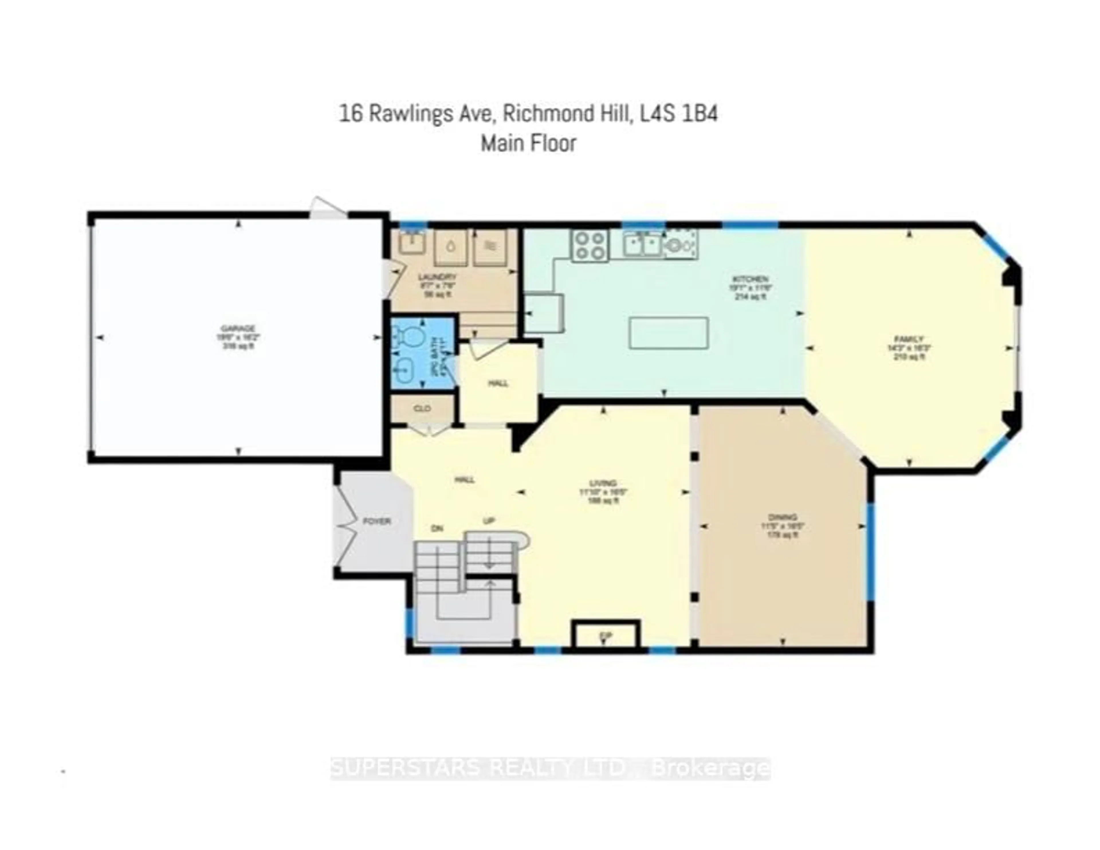 Floor plan for 16 Rawlings Ave, Richmond Hill Ontario L4S 1B4