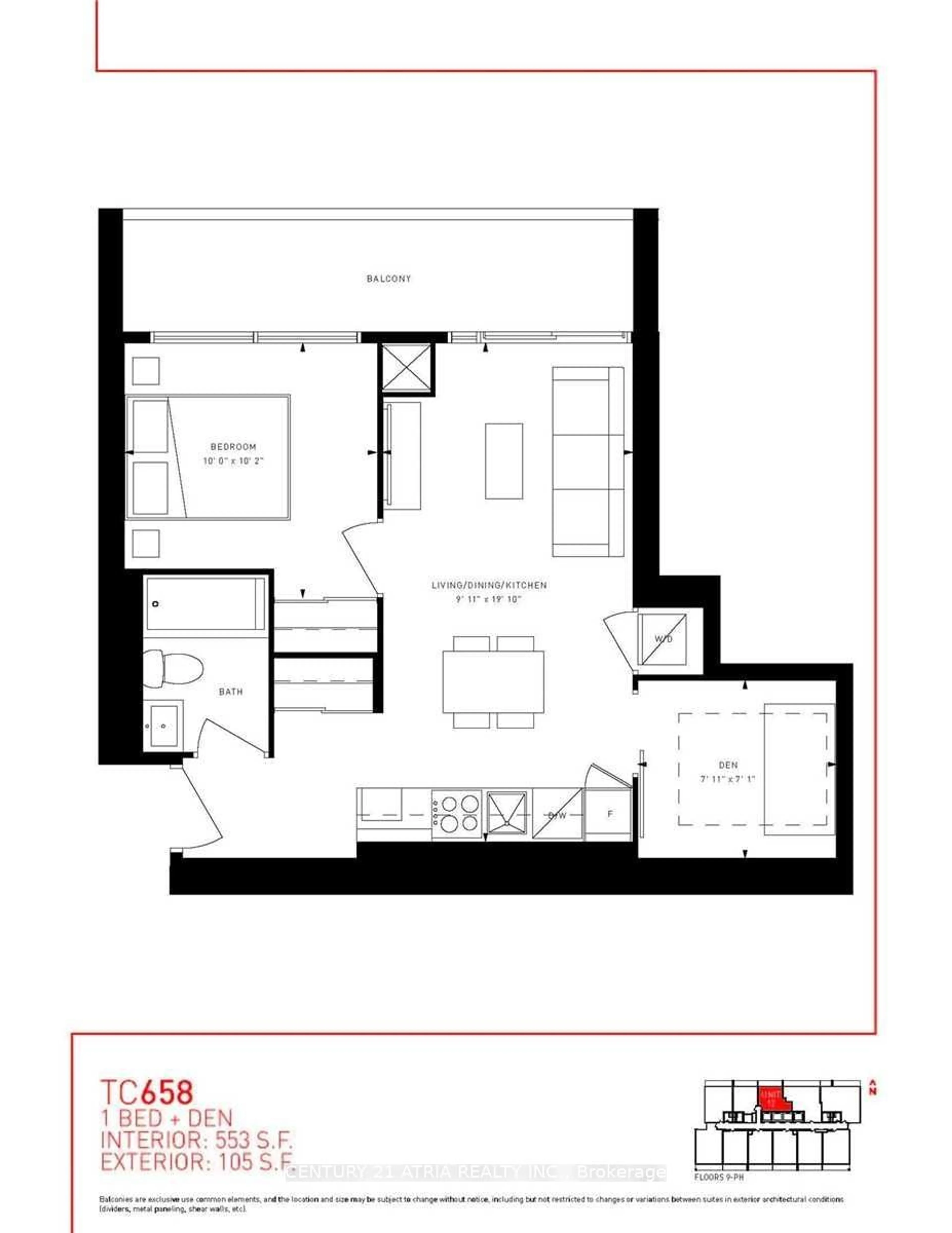 Floor plan for 898 Portage Pkwy #5312, Vaughan Ontario L4K 0J6