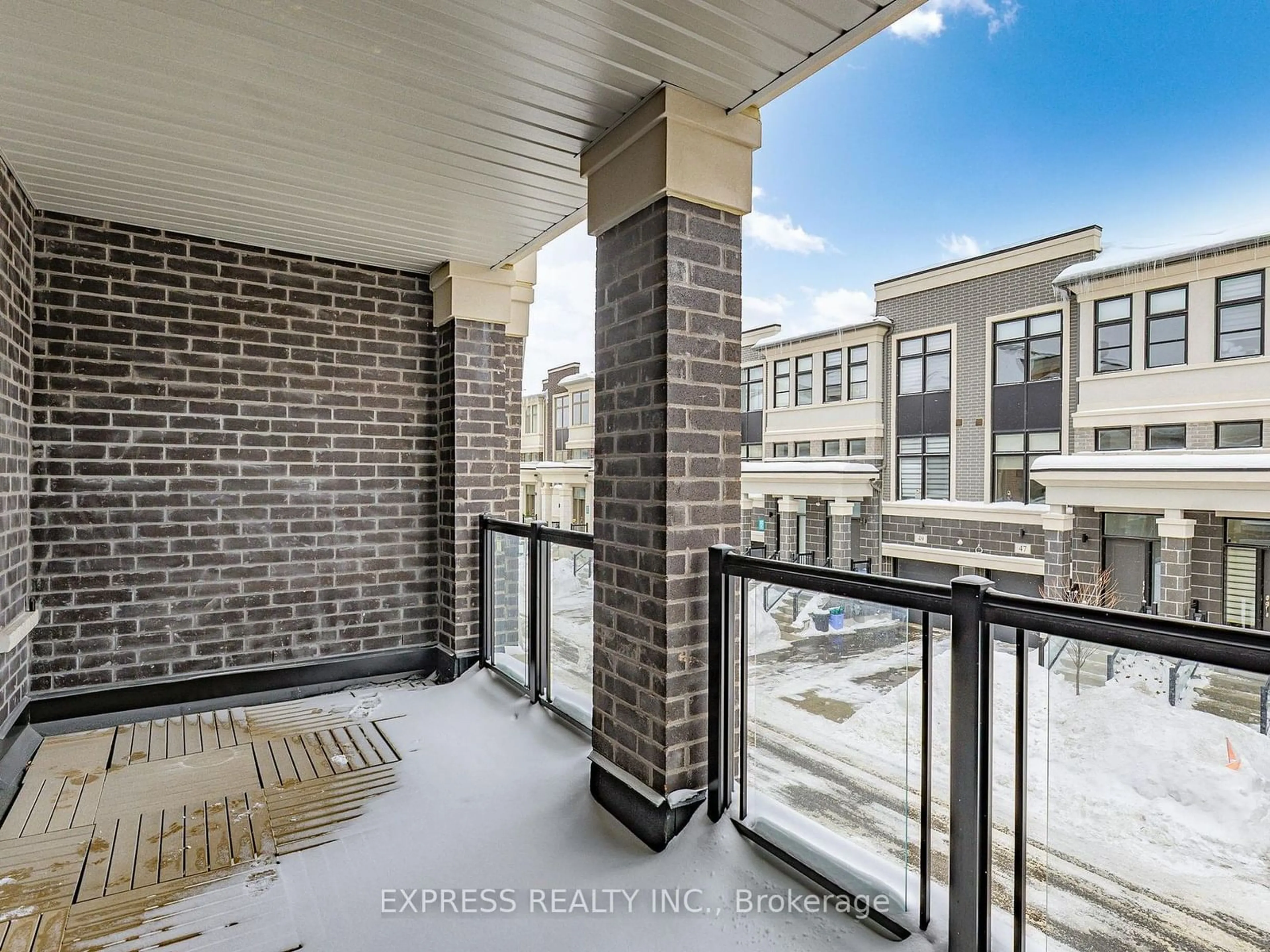 Balcony in the apartment, city buildings view from balcony for 46 Armillo Pl, Markham Ontario L6E 0V4