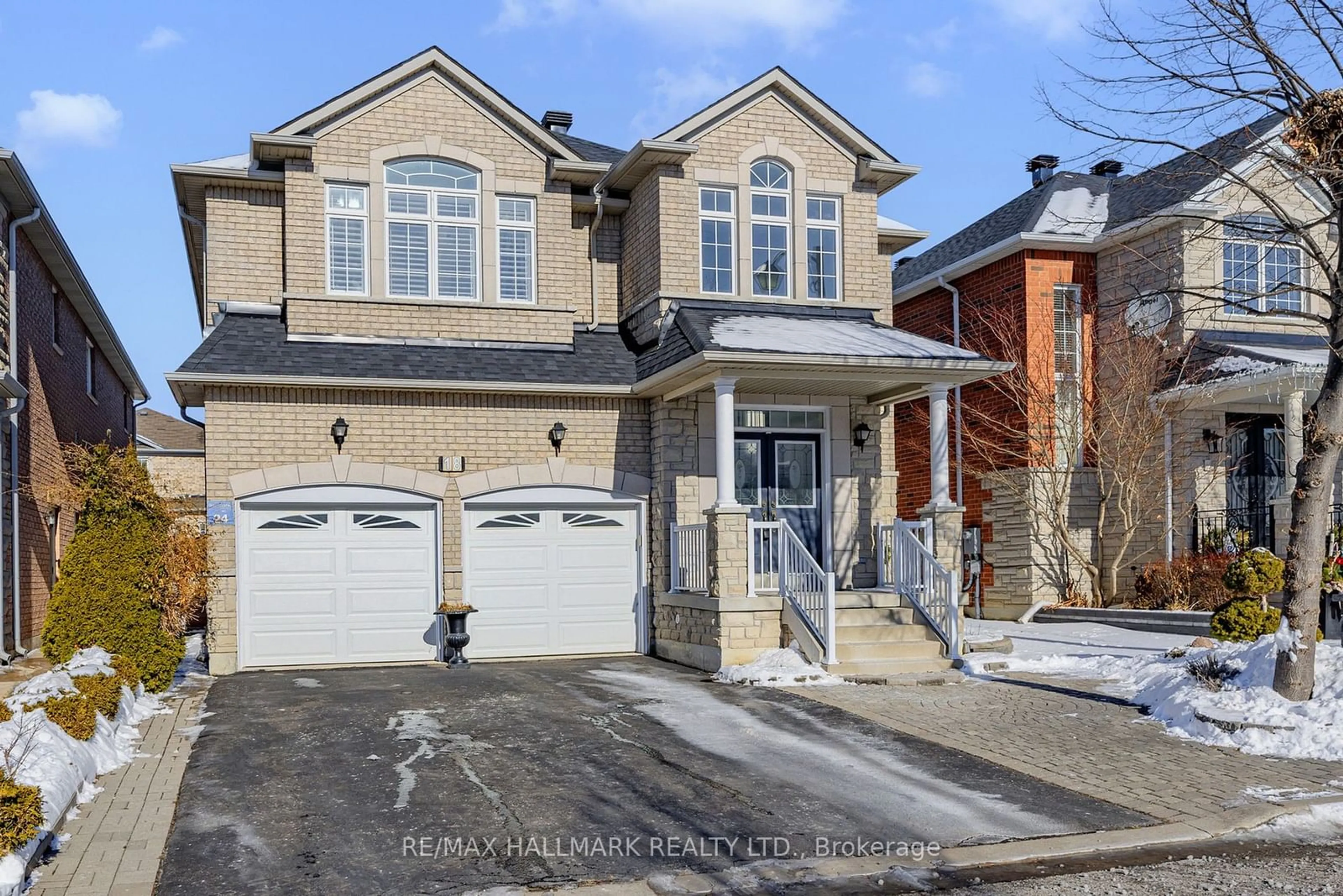 Home with brick exterior material, street for 18 Coakwell Dr, Markham Ontario L6B 0L7