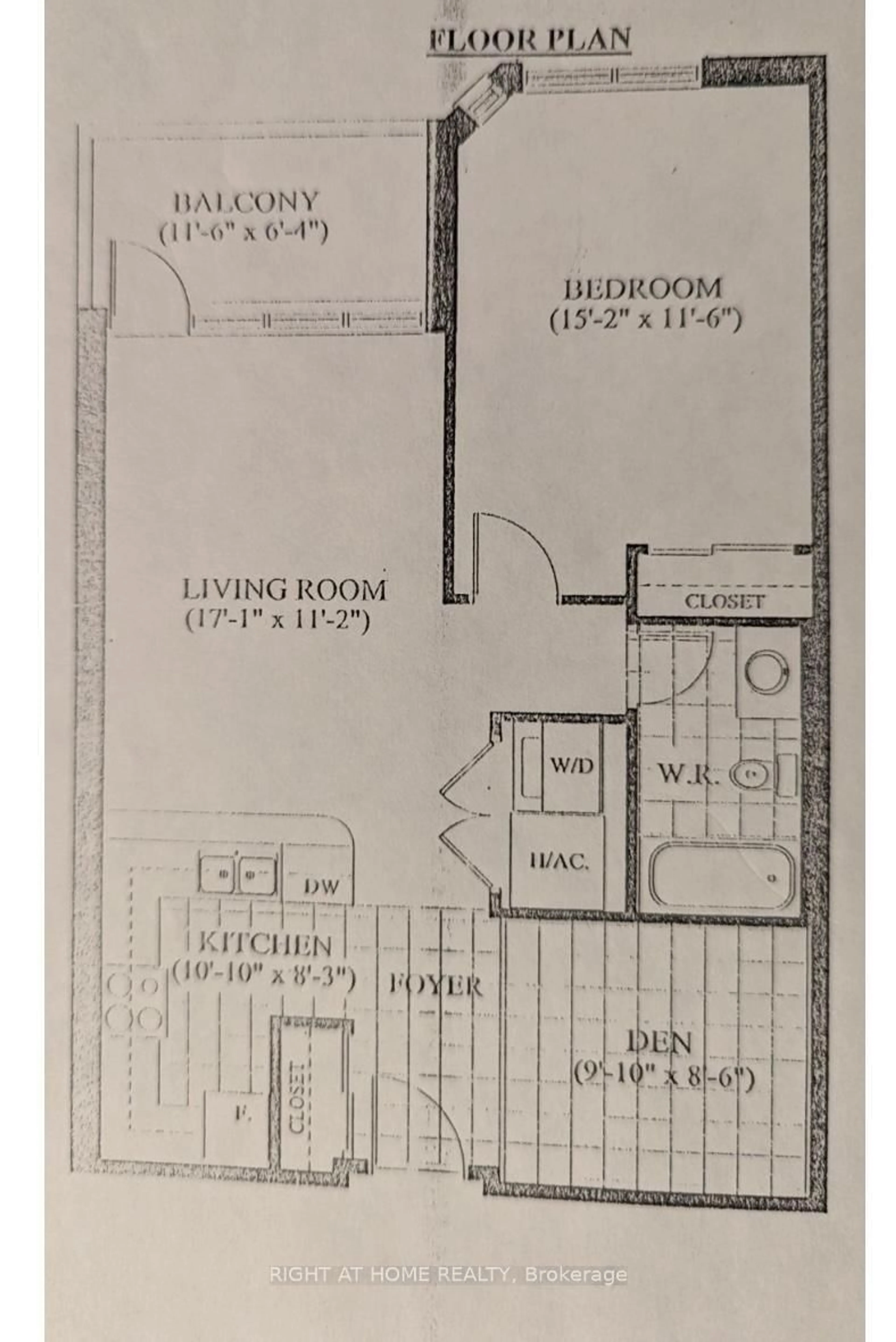 Floor plan for 160 Woodbridge Ave #208, Vaughan Ontario L4L 0B8