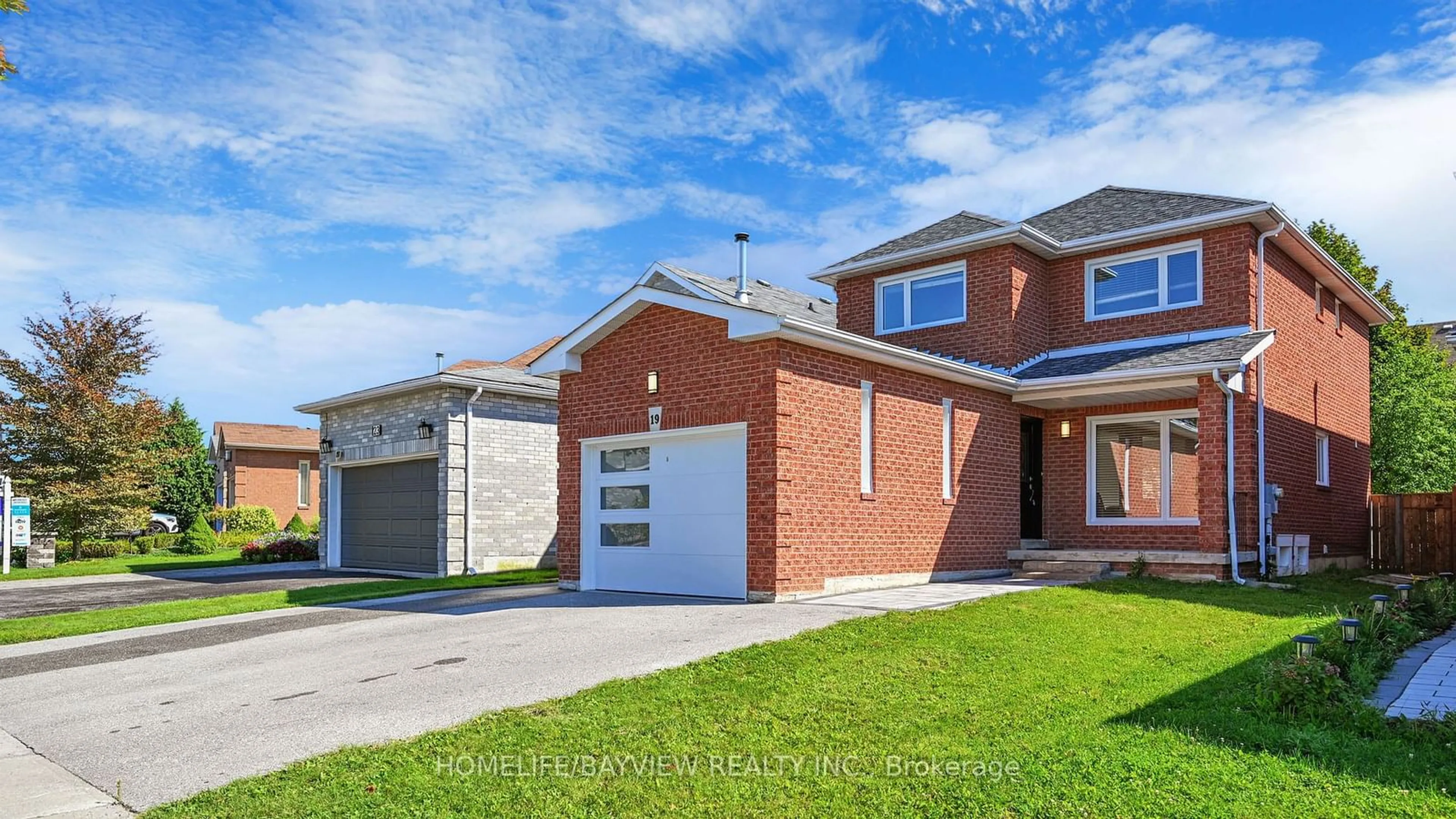 Home with brick exterior material, street for 19 Mountbatten Rd, Vaughan Ontario L4J 8A5