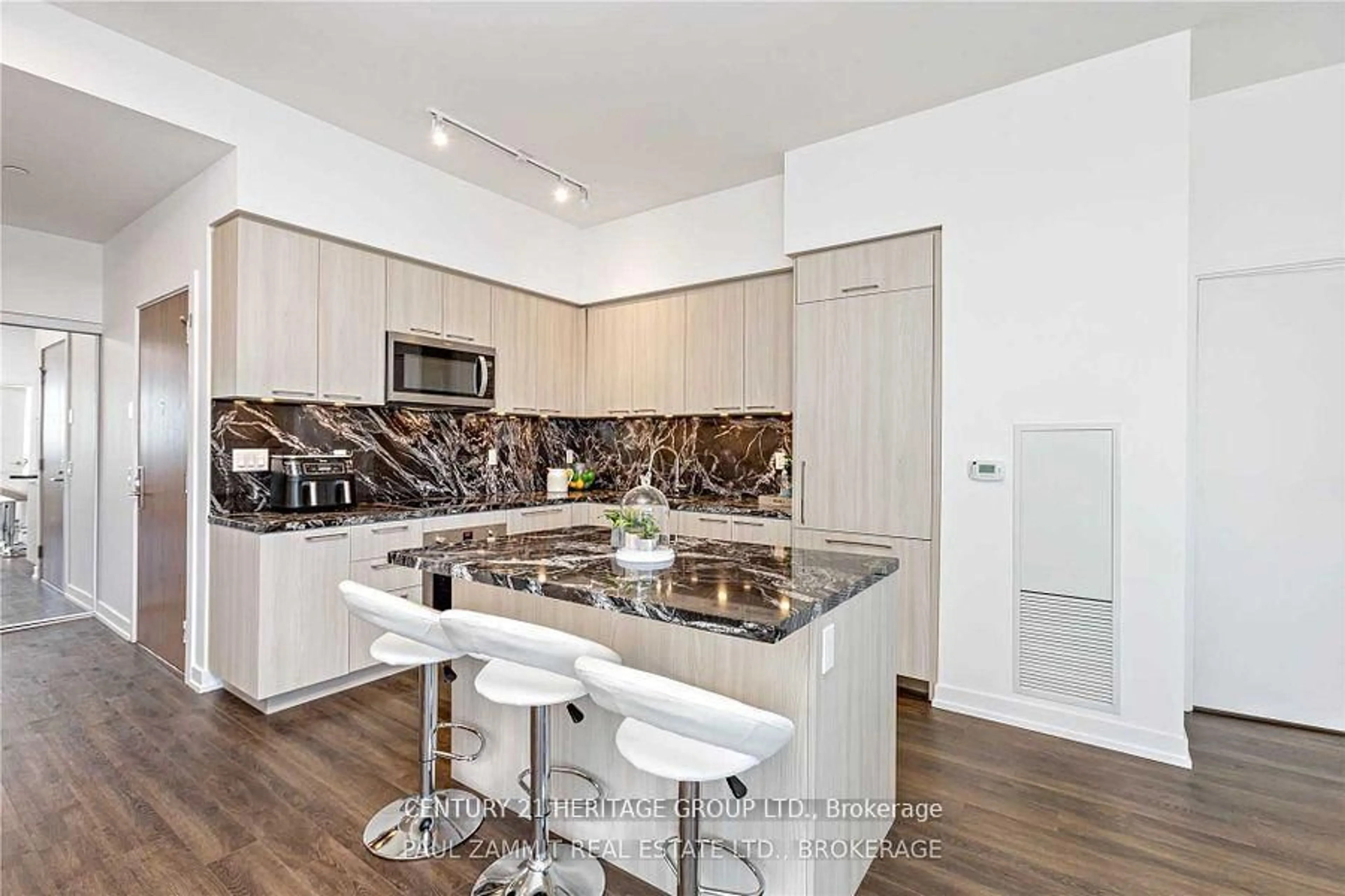 Contemporary kitchen, ceramic/tile floor for 1 Grandview Ave #2806, Markham Ontario L3T 0G7