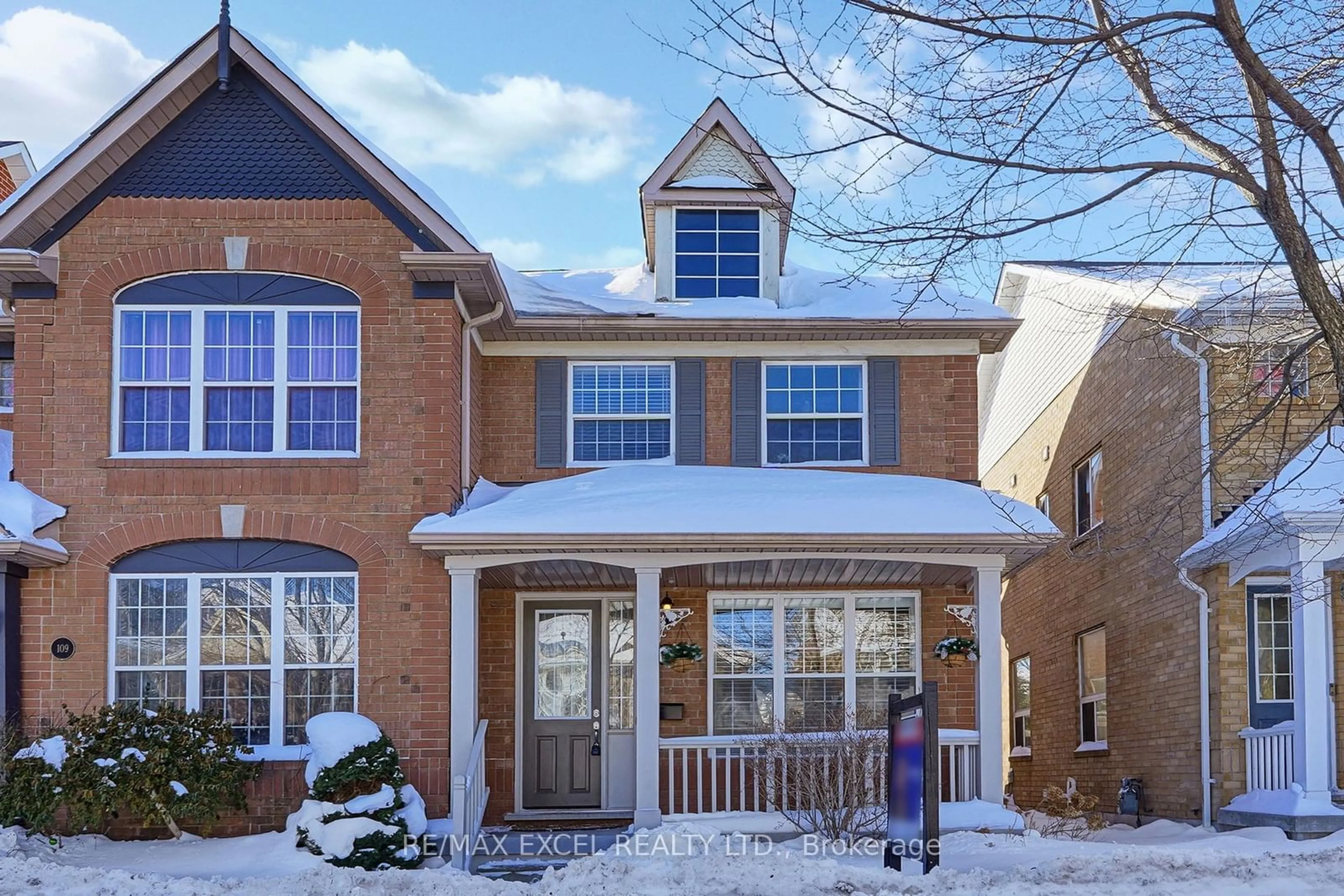 Home with brick exterior material, street for 107 White's Hill Ave, Markham Ontario L6B 1C2