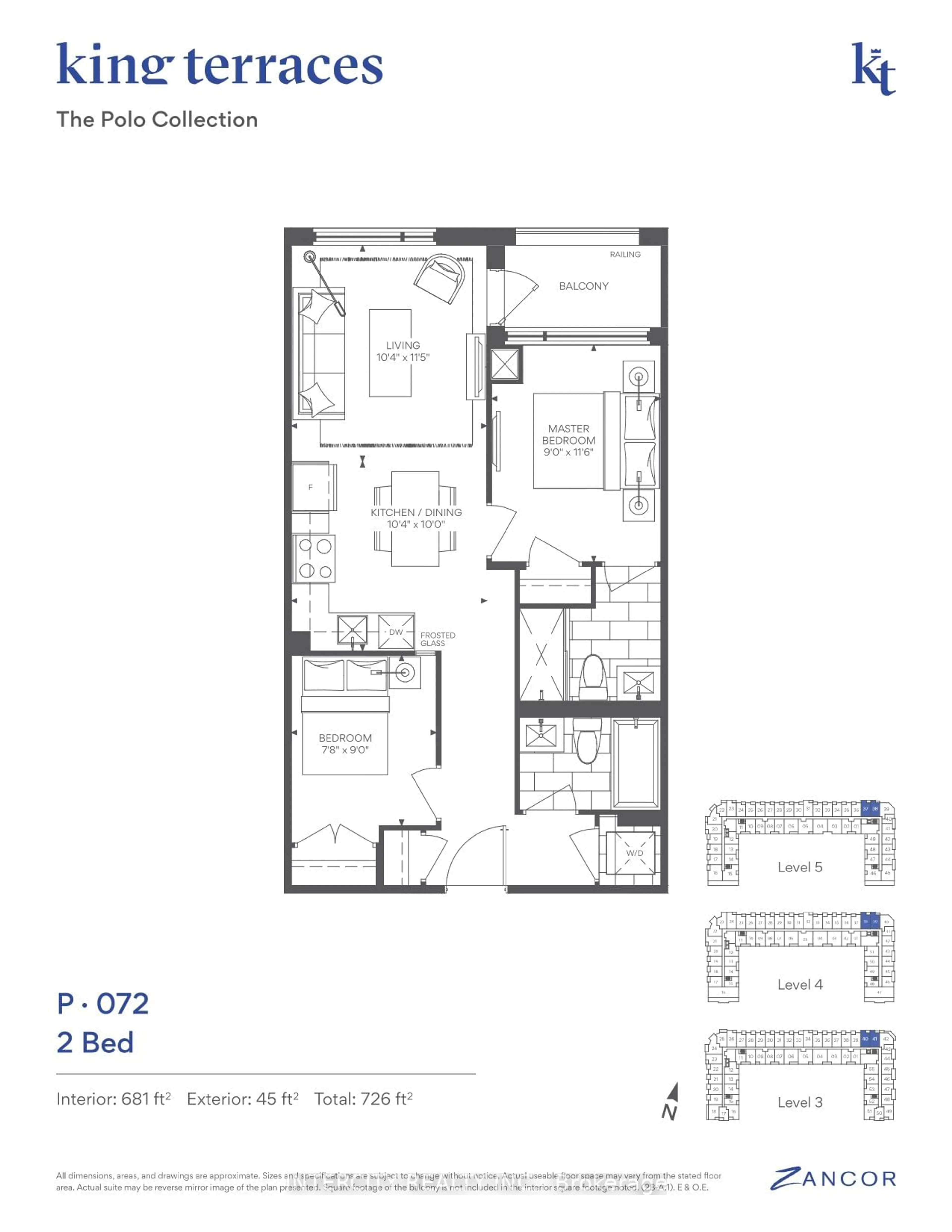 Floor plan for 2075 King Rd #439, King Ontario L7B 0R6