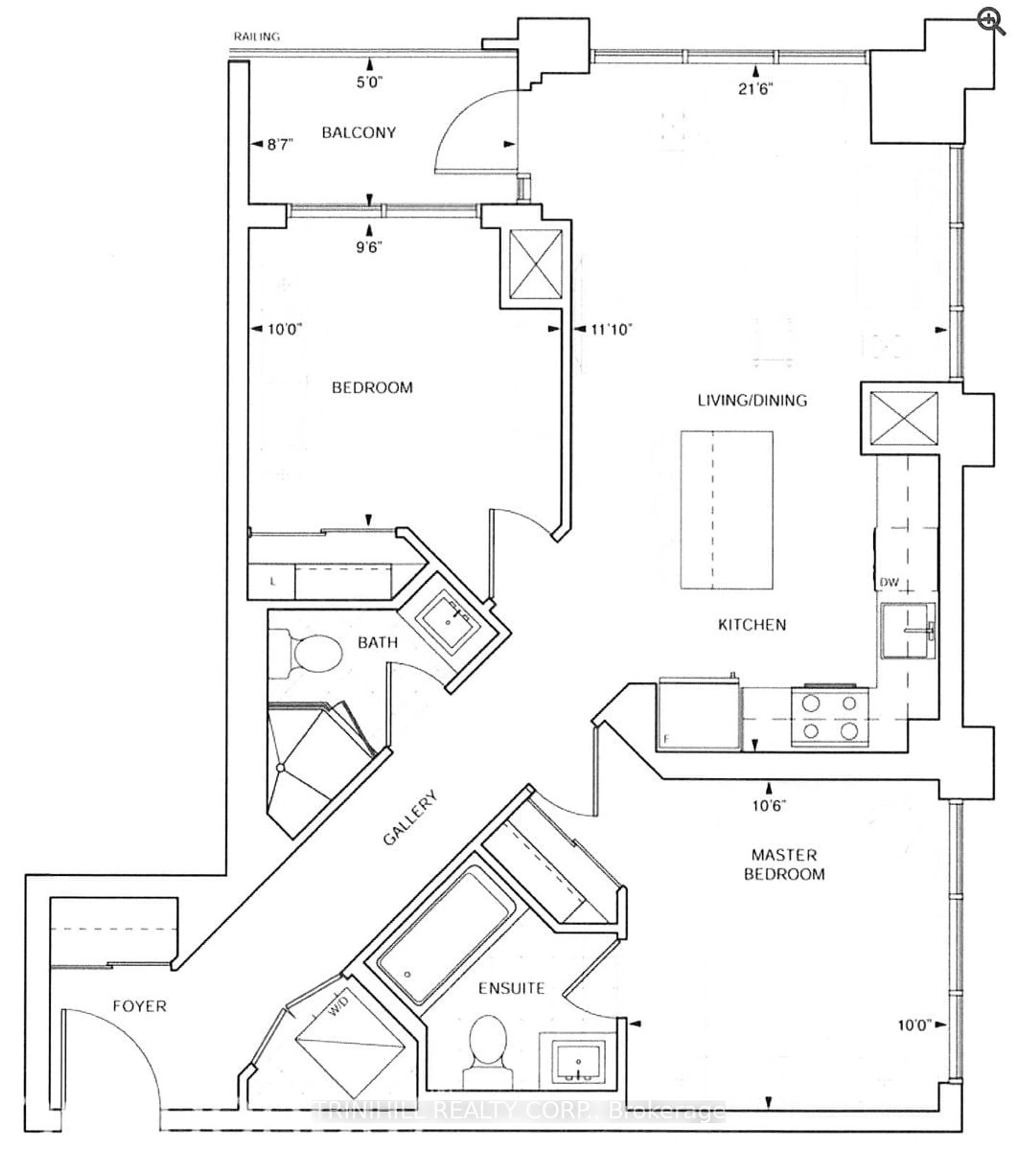 Floor plan for 9000 JANE St #1005, Vaughan Ontario L4K 0M6