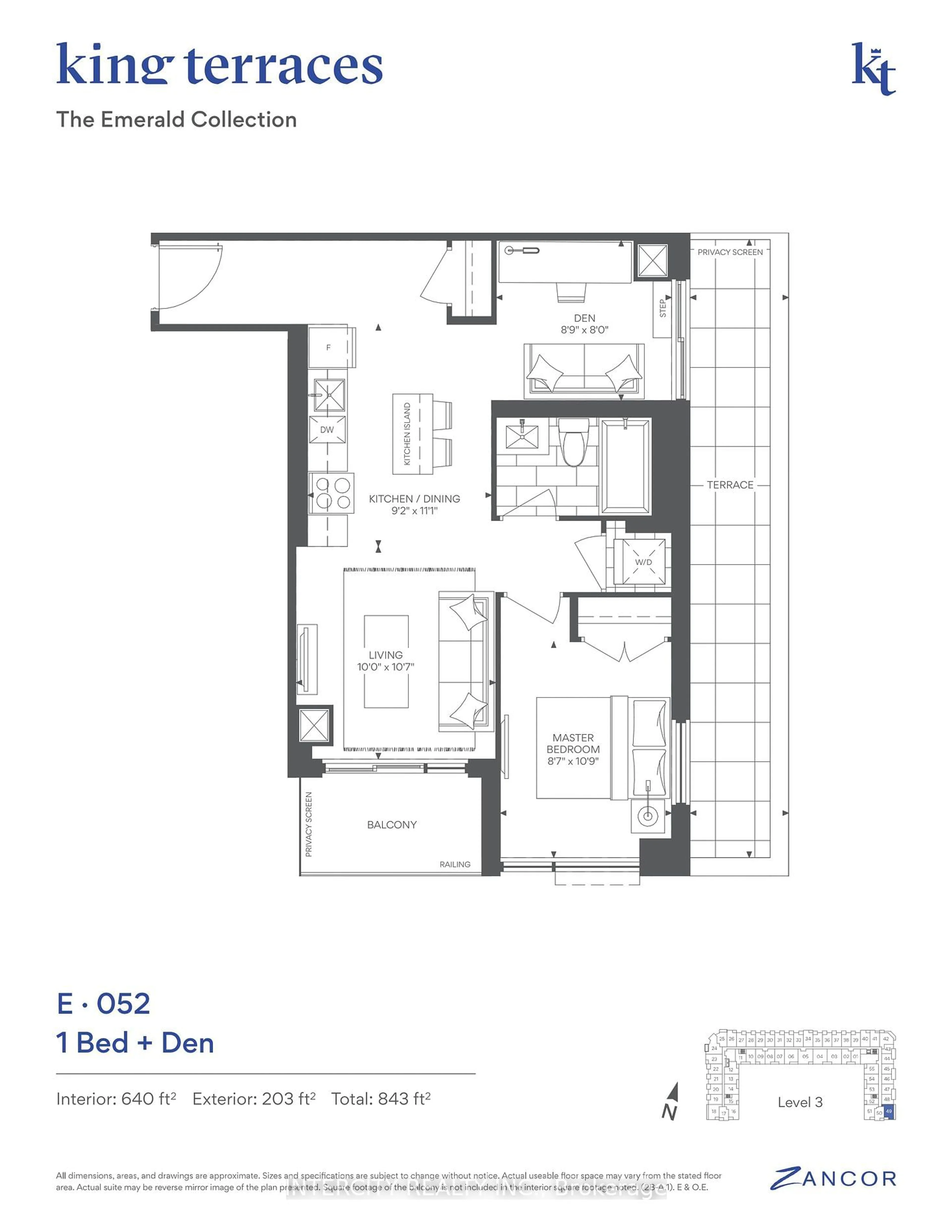 Floor plan for 2075 King Rd #349, King Ontario L7B 0R6