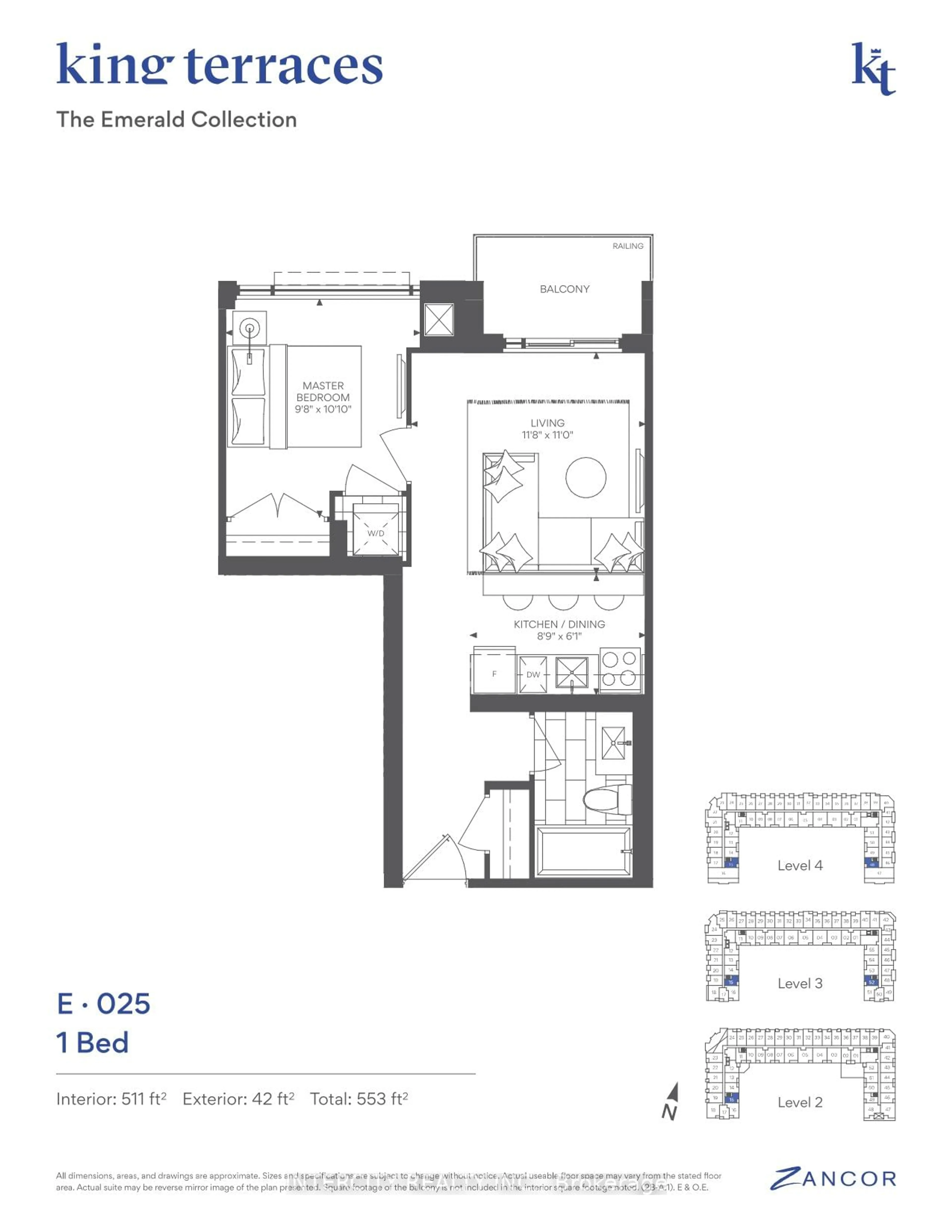 Floor plan for 2075 King Rd #415, King Ontario L7B 0R6