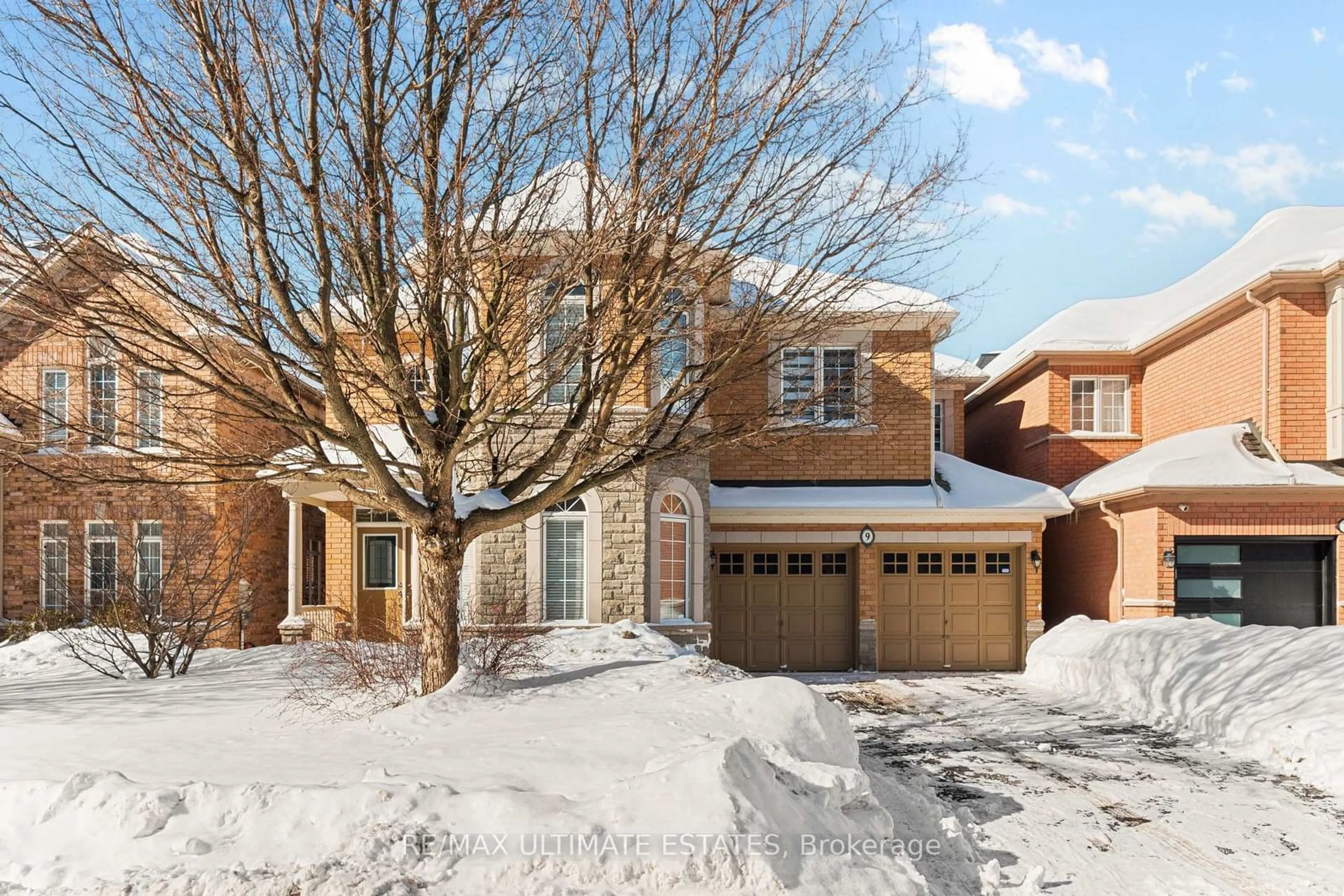 Home with brick exterior material, street for 9 Frontier Dr, Richmond Hill Ontario L4C 0M2