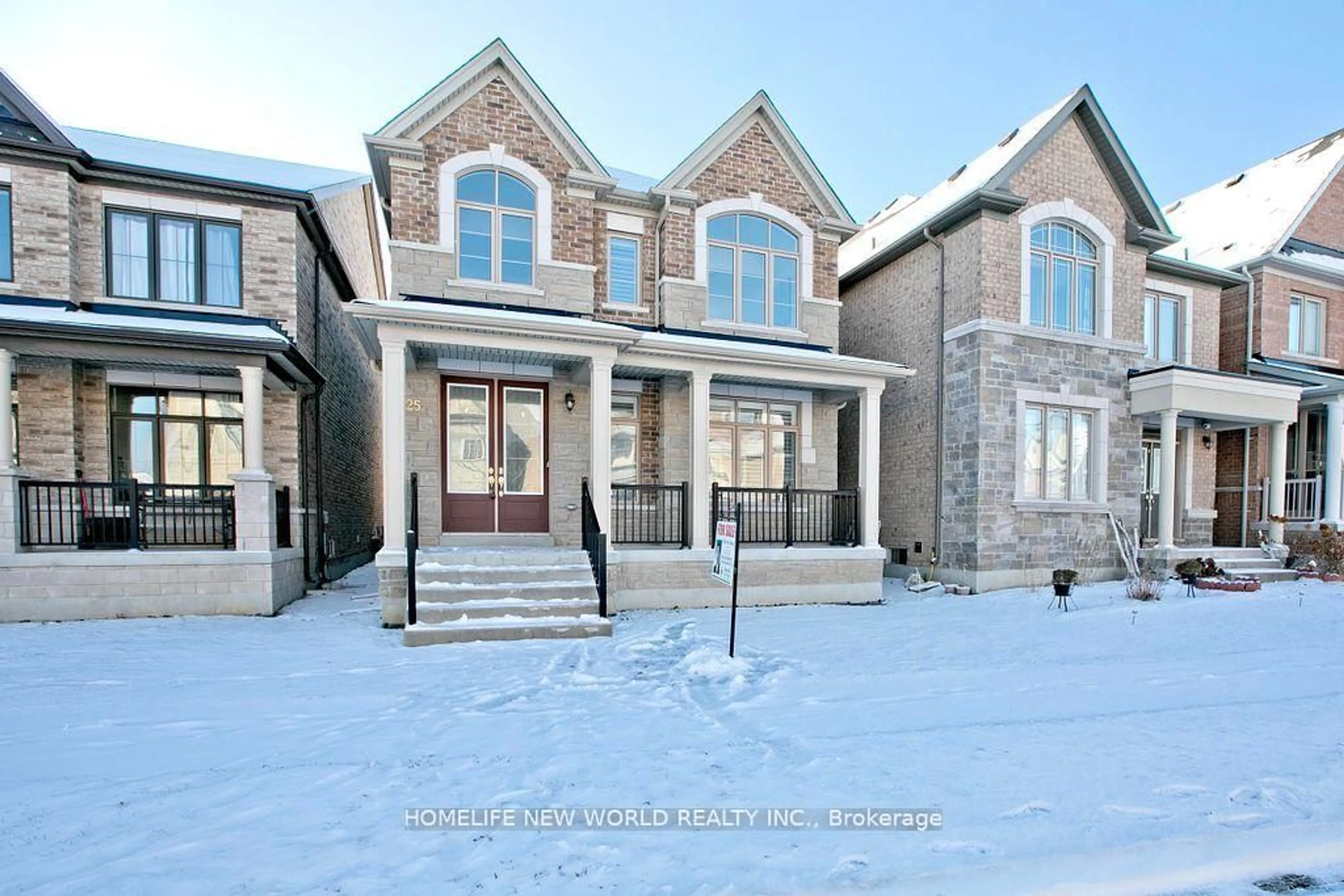 Home with brick exterior material, street for 25 Saddlebrook Dr, Markham Ontario L6B 1J4