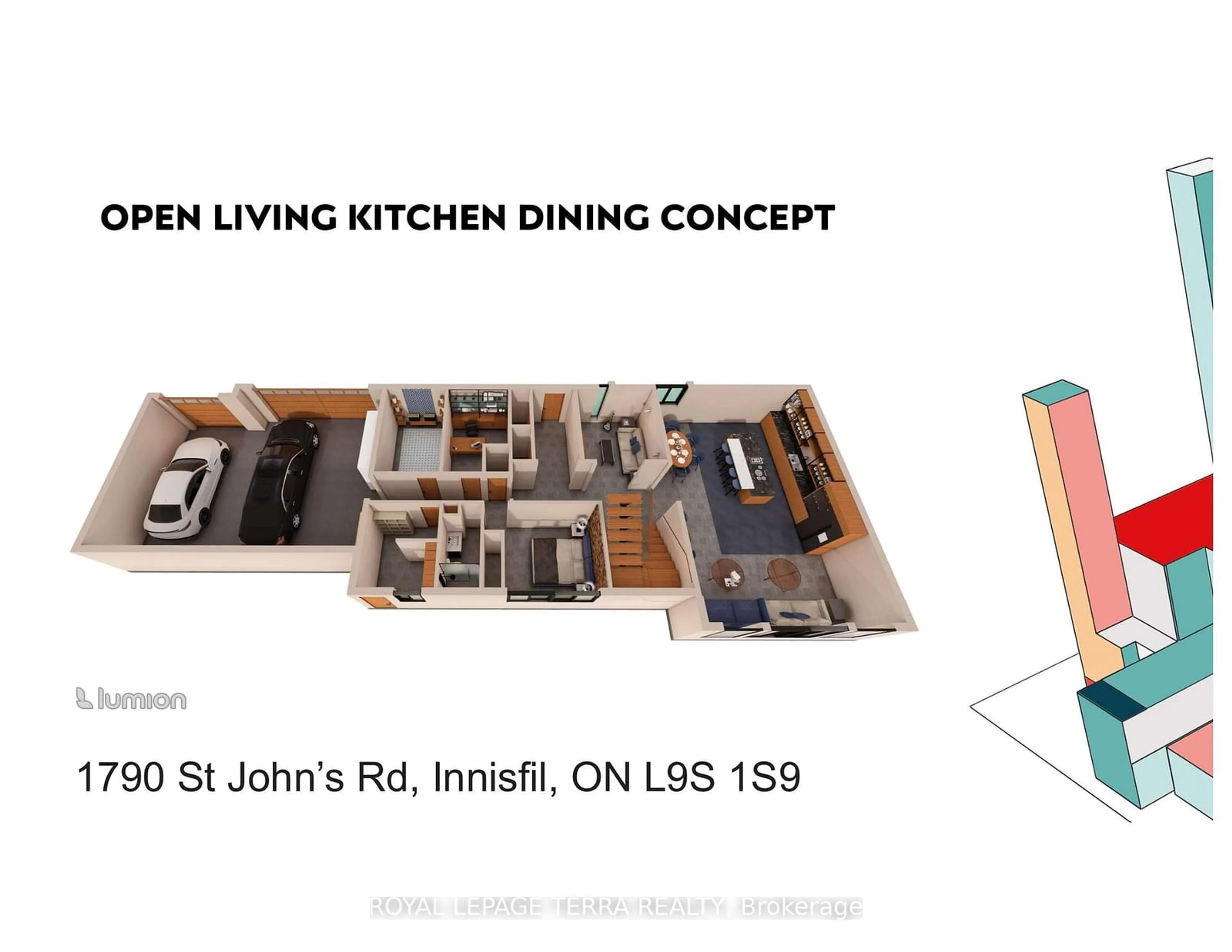 Open concept kitchen, unknown for 1790 St John's Rd, Innisfil Ontario L0M 1S0