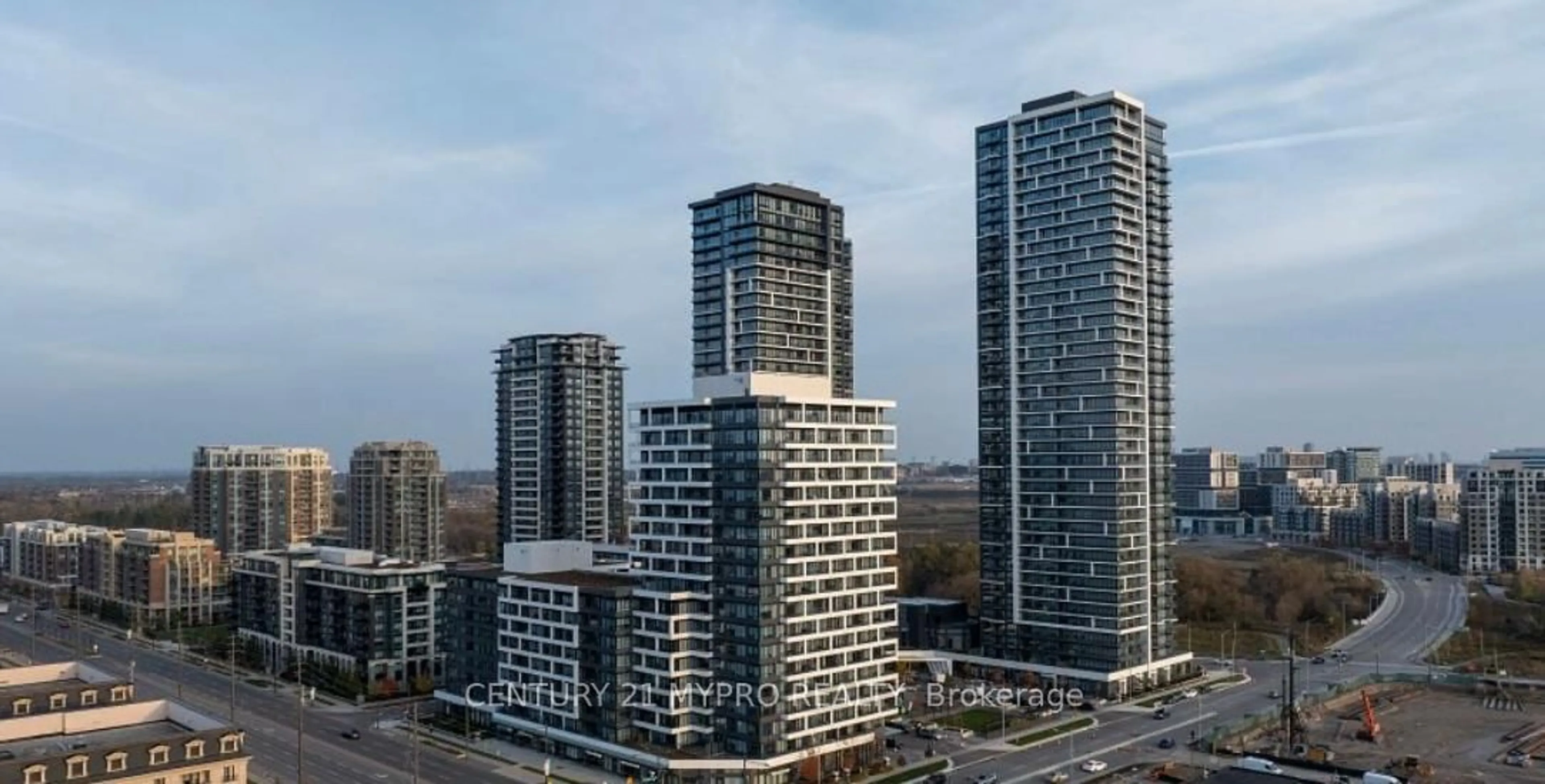 A pic from outside/outdoor area/front of a property/back of a property/a pic from drone, city buildings view from balcony for 38 Water Walk Dr #1911, Markham Ontario L3R 6M8