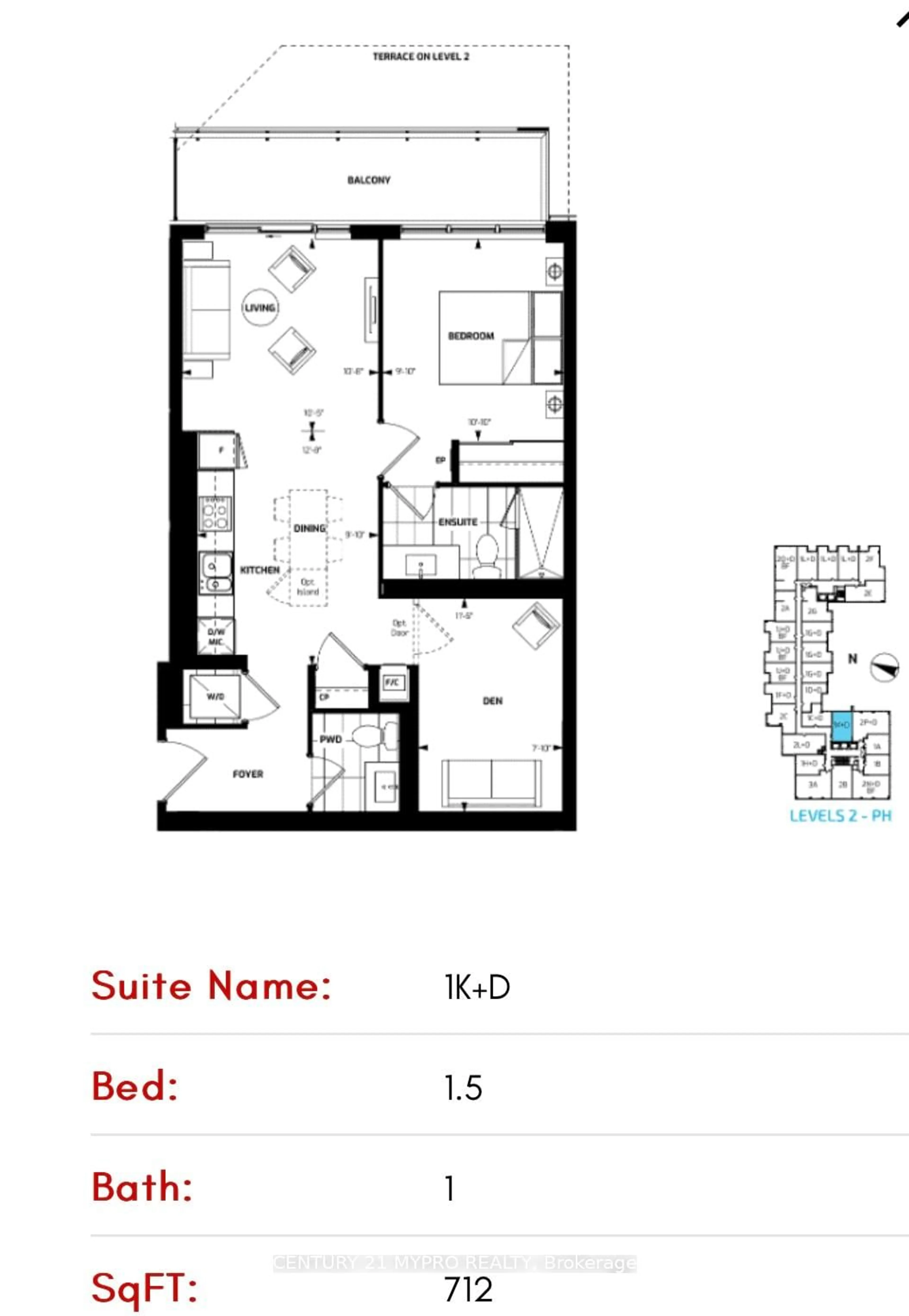 Floor plan for 38 Water Walk Dr #1911, Markham Ontario L3R 6M8