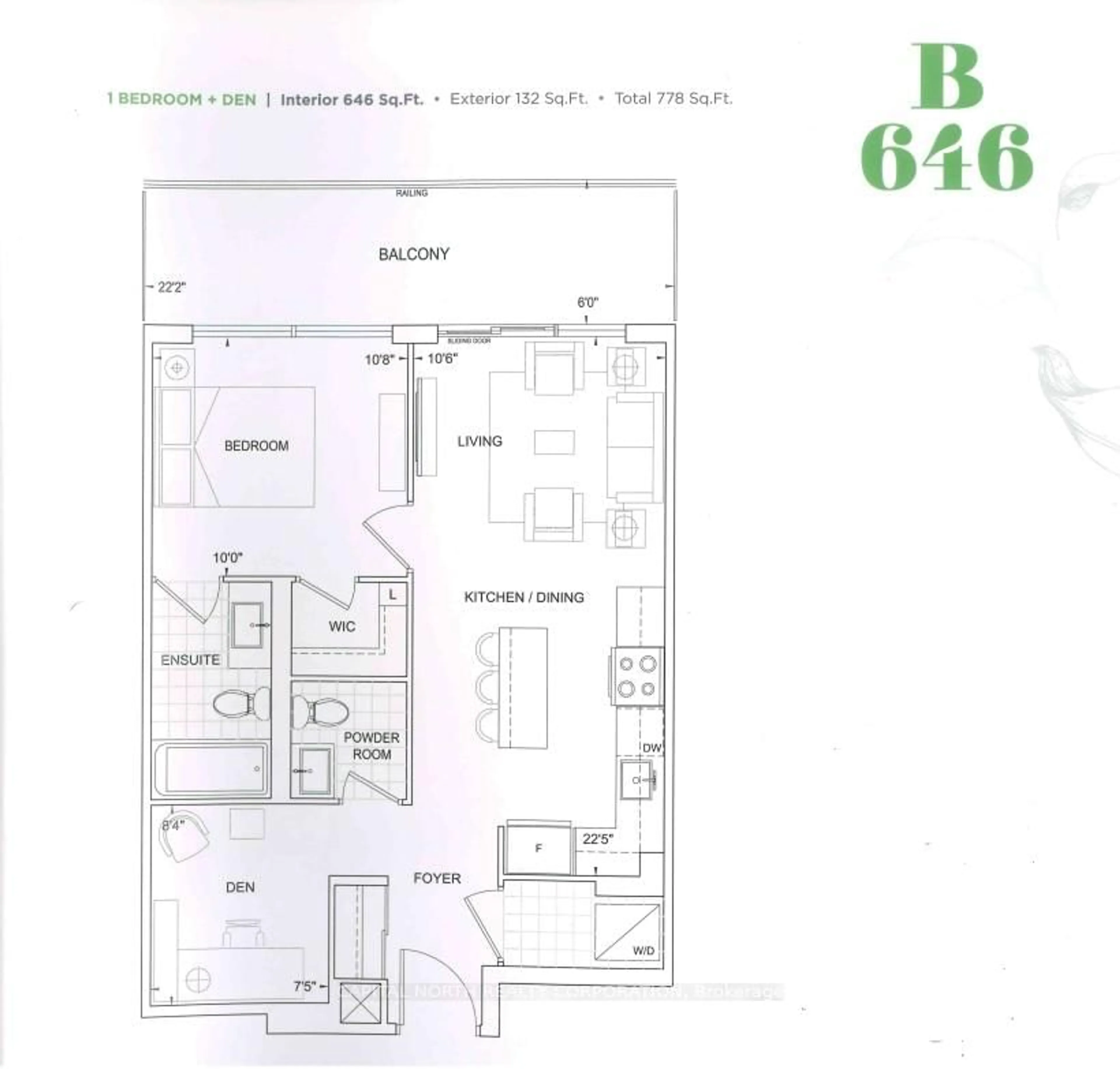 Floor plan for 8960 Jane St #2716, Vaughan Ontario L4K 2M9