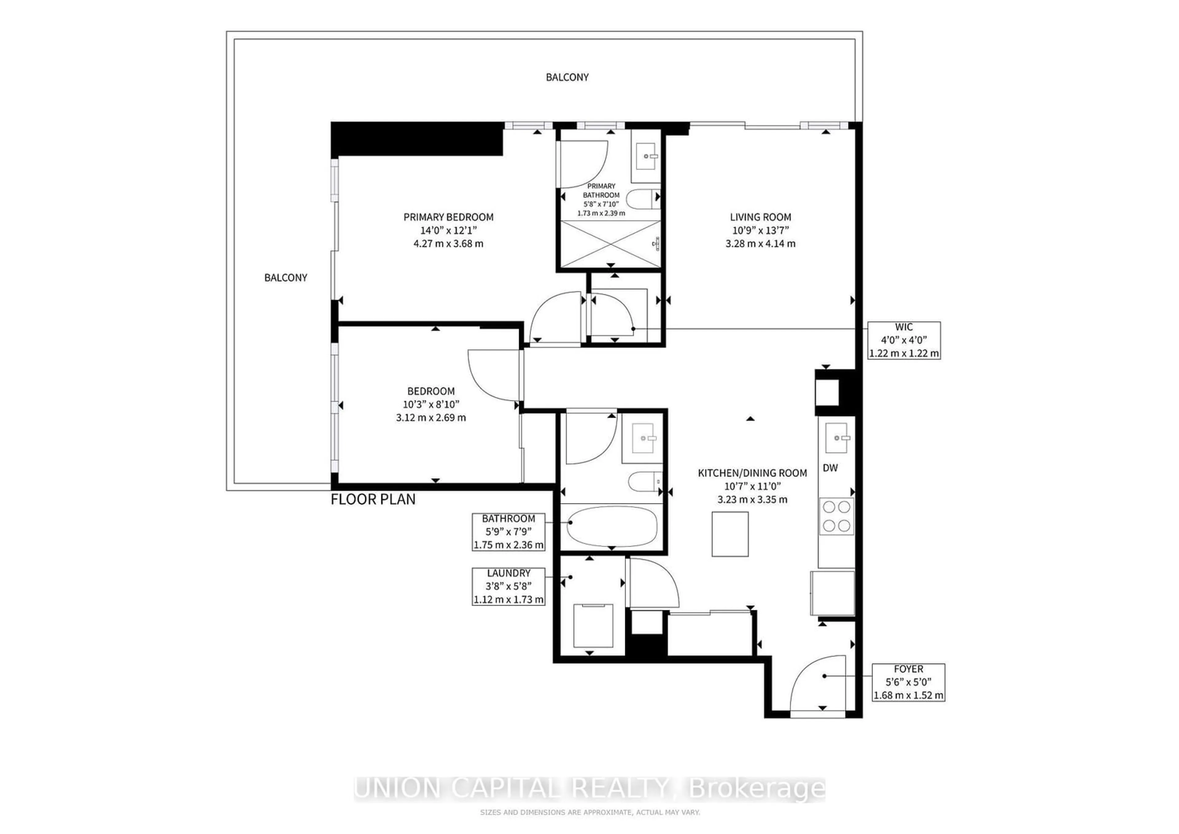 Floor plan for 105 Oneida Cres #405, Richmond Hill Ontario L4B 0H6