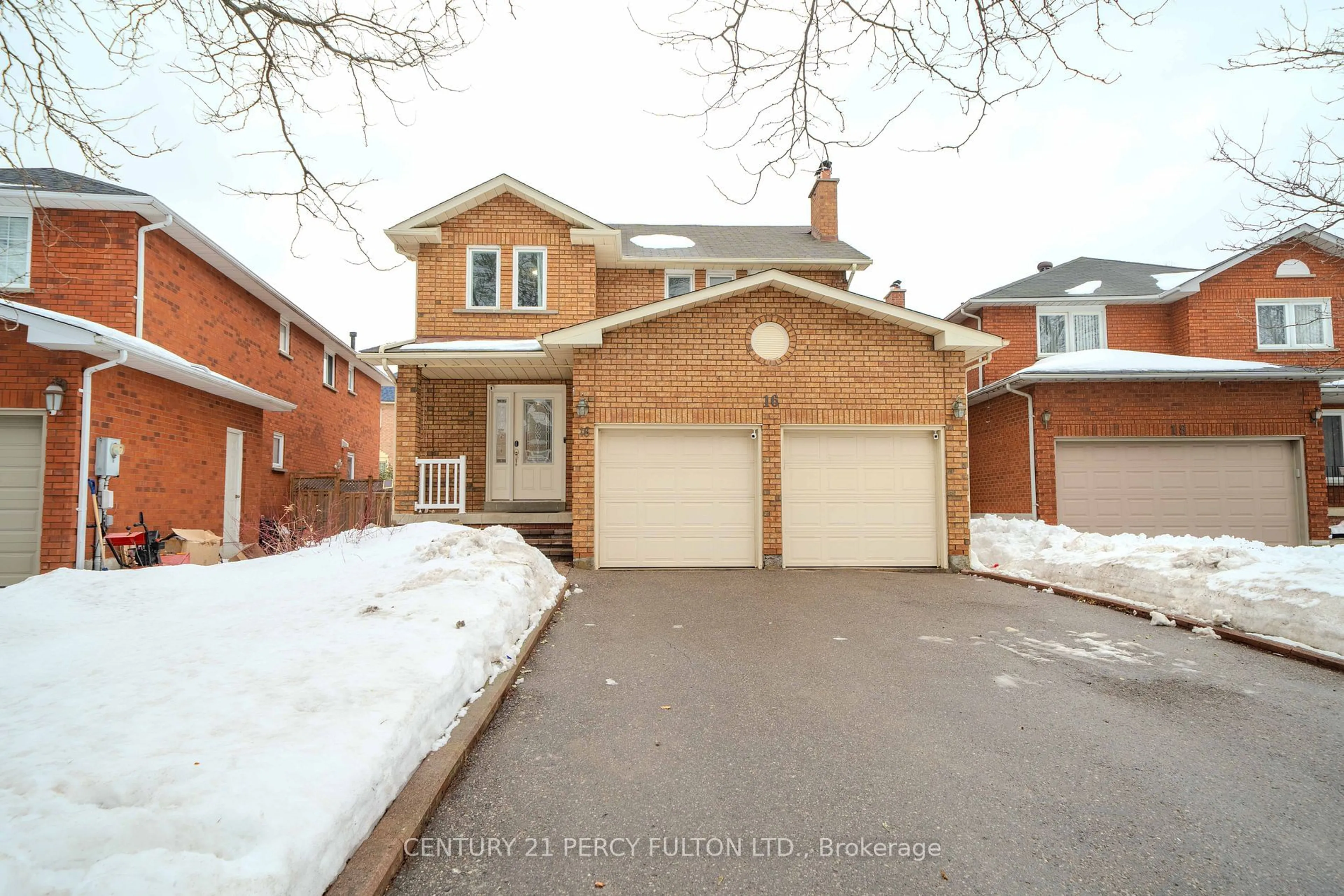 Home with brick exterior material, street for 16 Muster Crt, Markham Ontario L3R 9G4