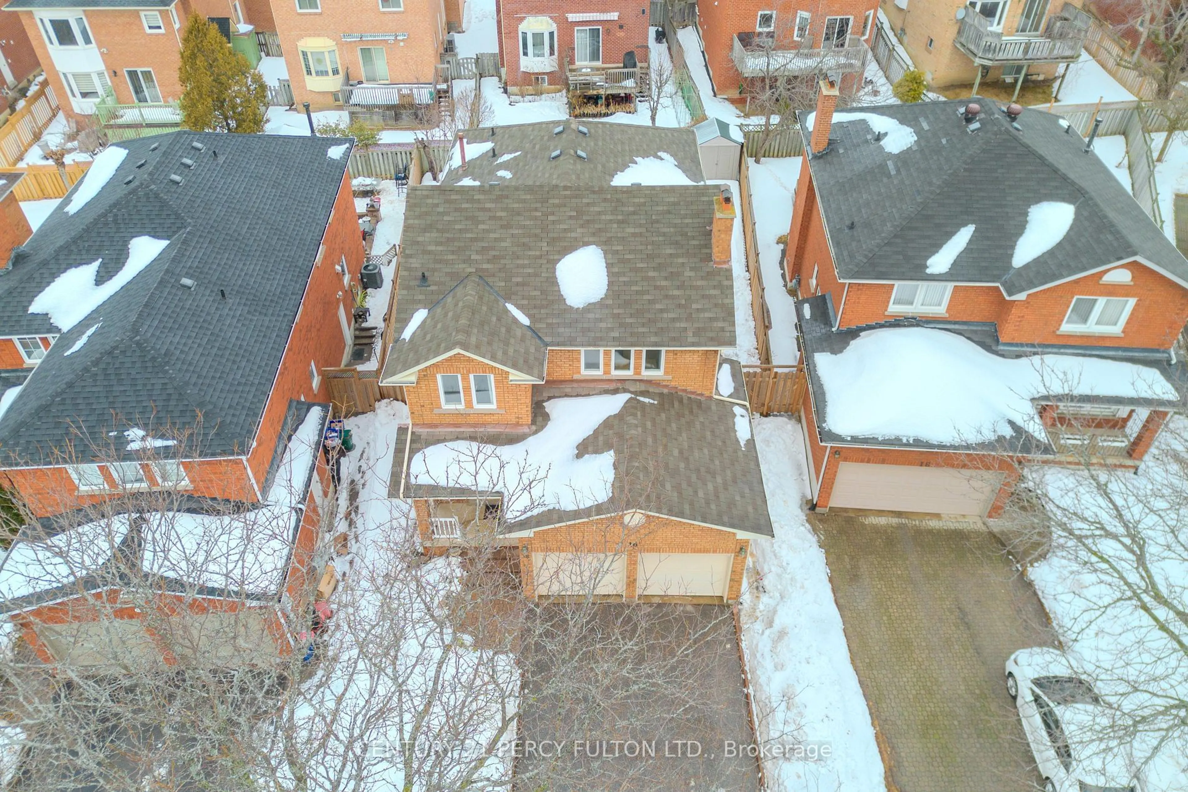 A pic from outside/outdoor area/front of a property/back of a property/a pic from drone, city buildings view from balcony for 16 Muster Crt, Markham Ontario L3R 9G4