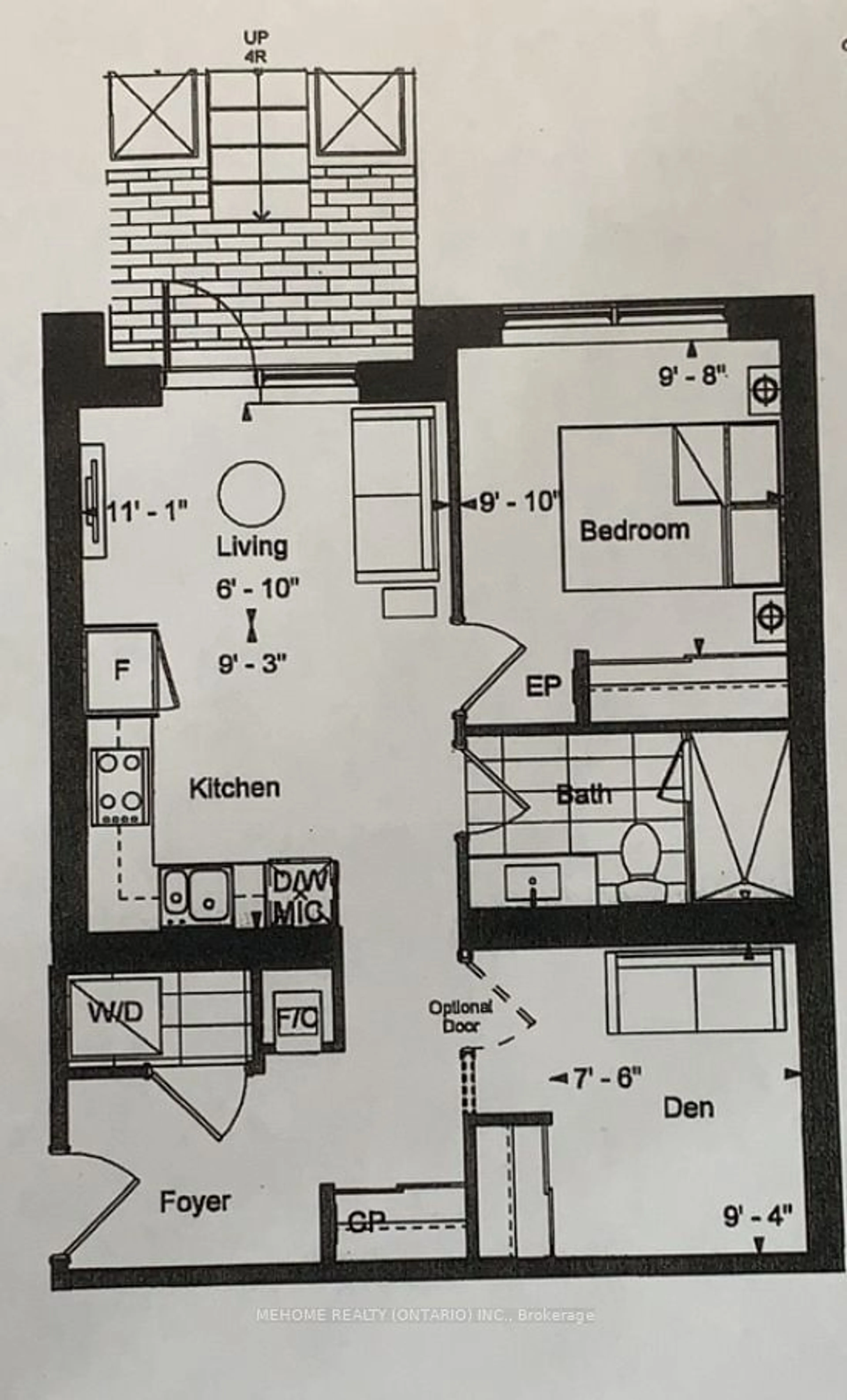 Floor plan for 18 Water Walk Dr #101, Markham Ontario L3R 6L4