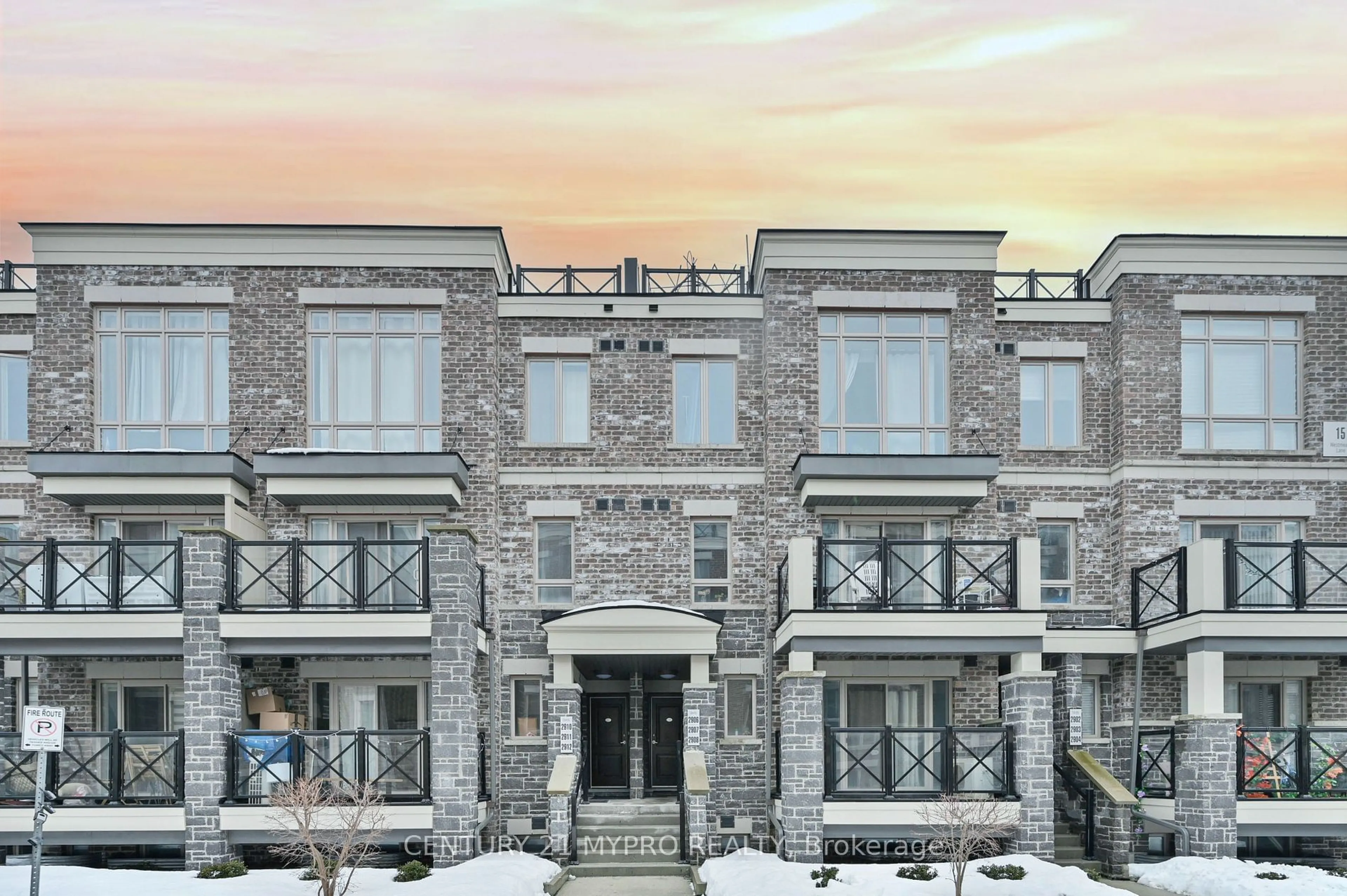 Home with brick exterior material, building for 15 Westmeath Lane #2908, Markham Ontario L6B 1N5