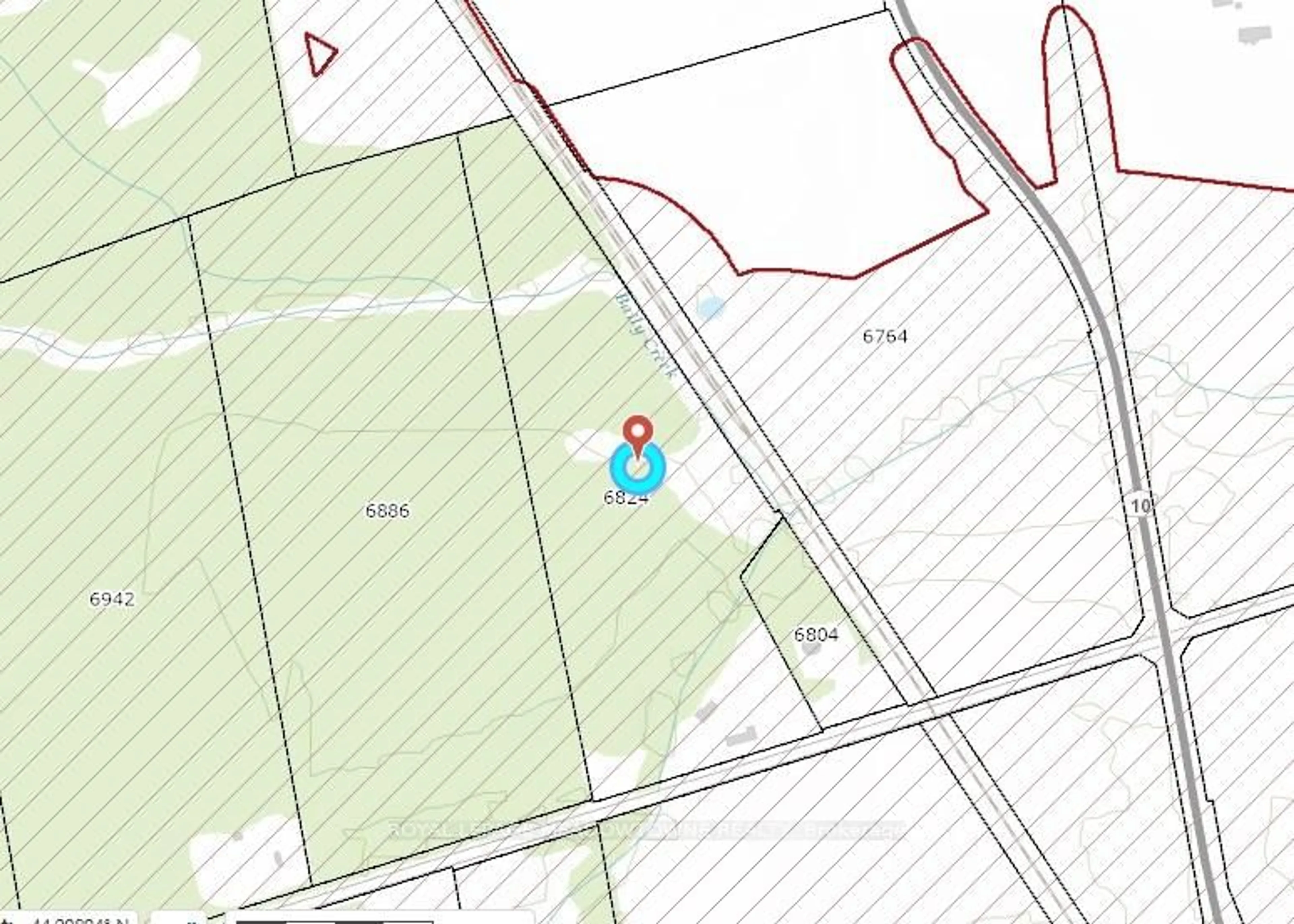 Picture of a map for 6824 10th Line, New Tecumseth Ontario L0G 1A0