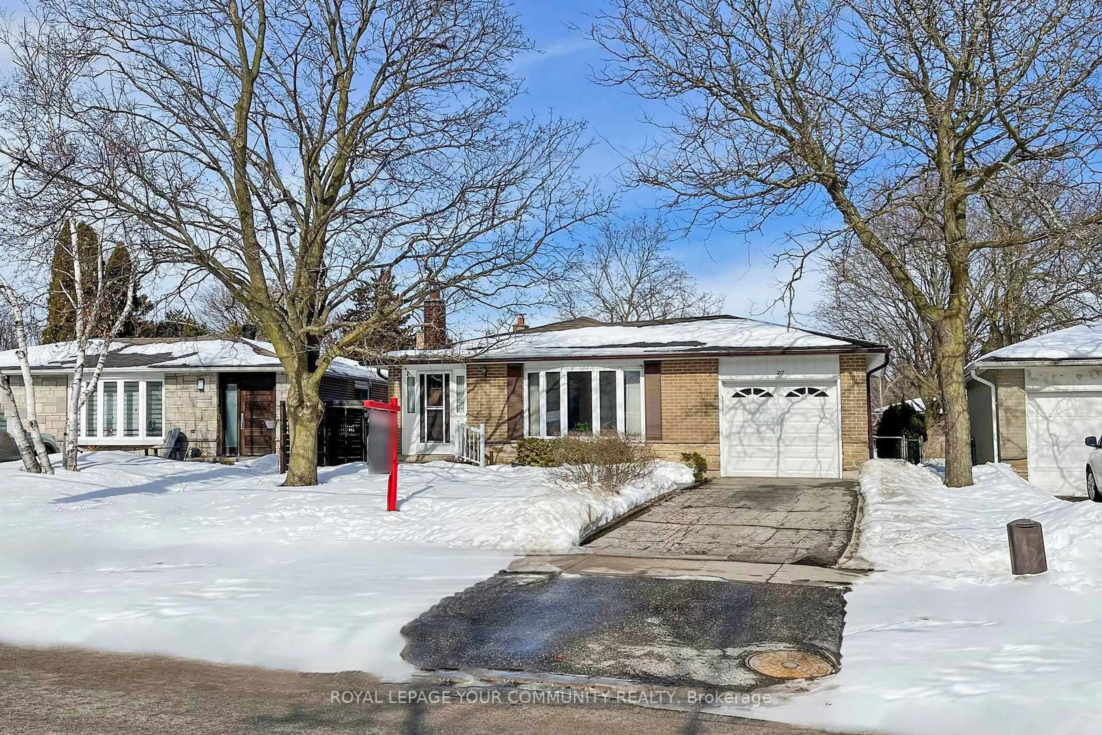 Home with brick exterior material, street for 217 Bay Thorn Dr, Markham Ontario L3T 3V6