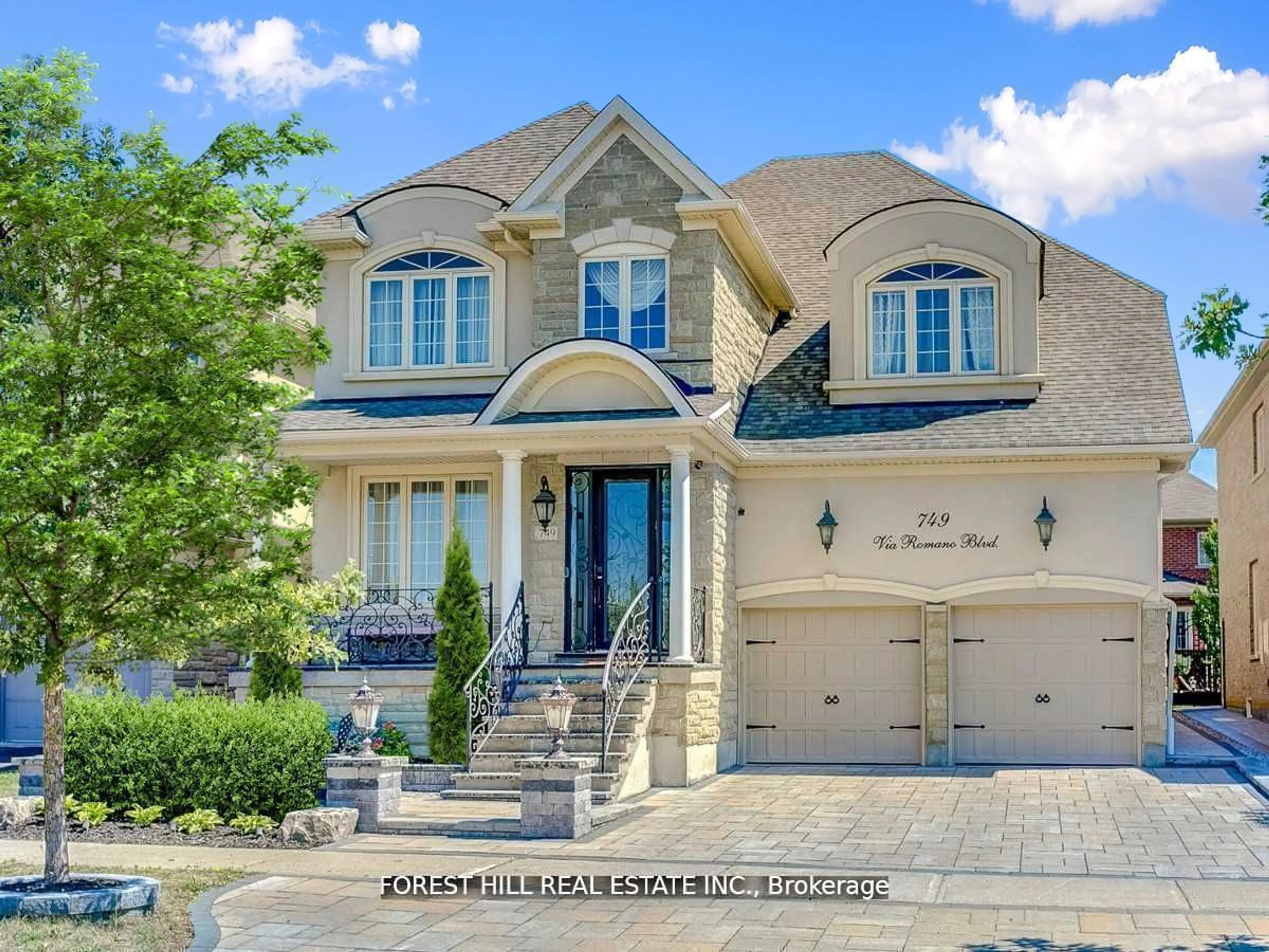 Home with brick exterior material, street for 749 Via Romano Blvd, Vaughan Ontario L6A 0G4